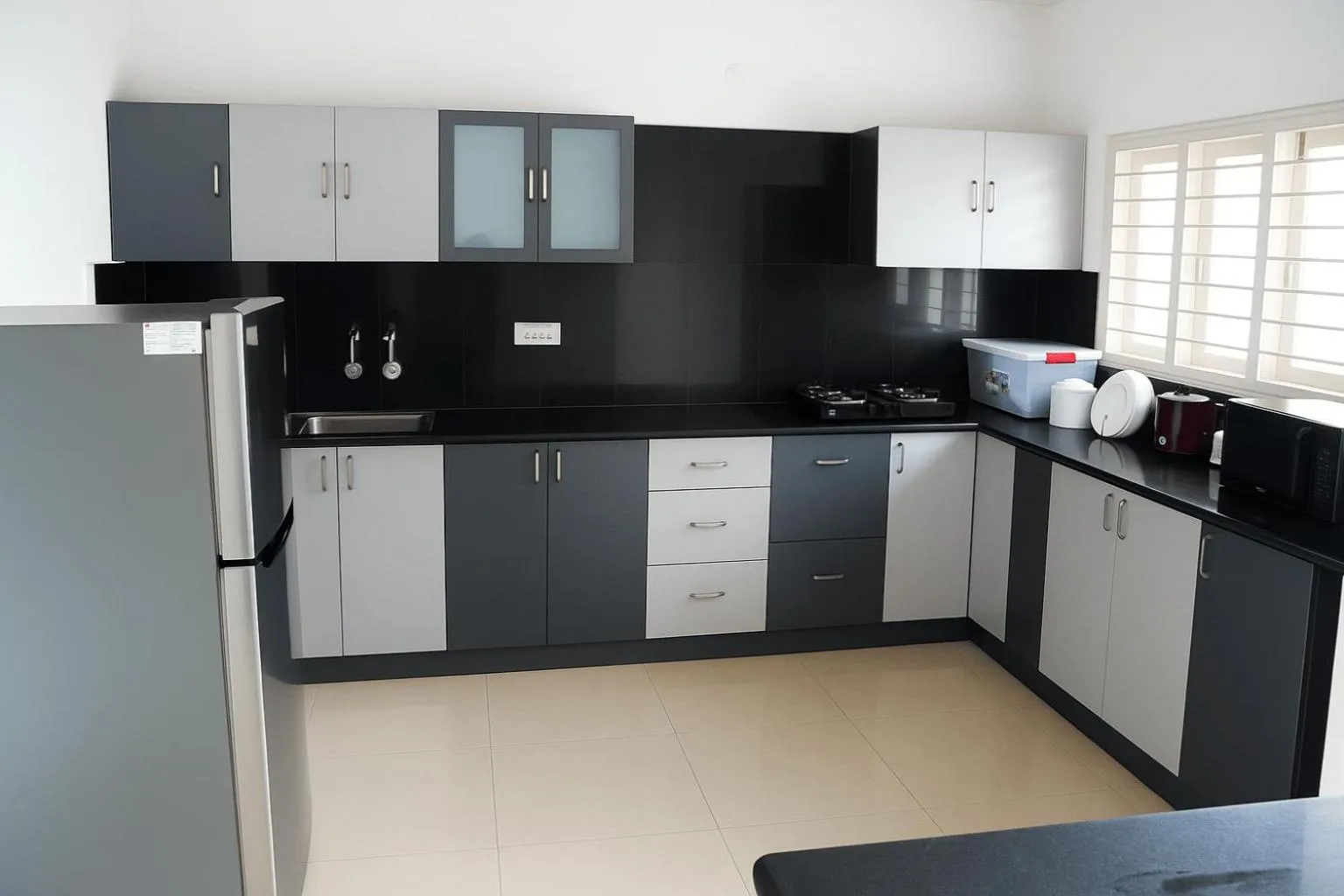 kitchen in White Fern Stays Serviced Apartments - Gachibowli