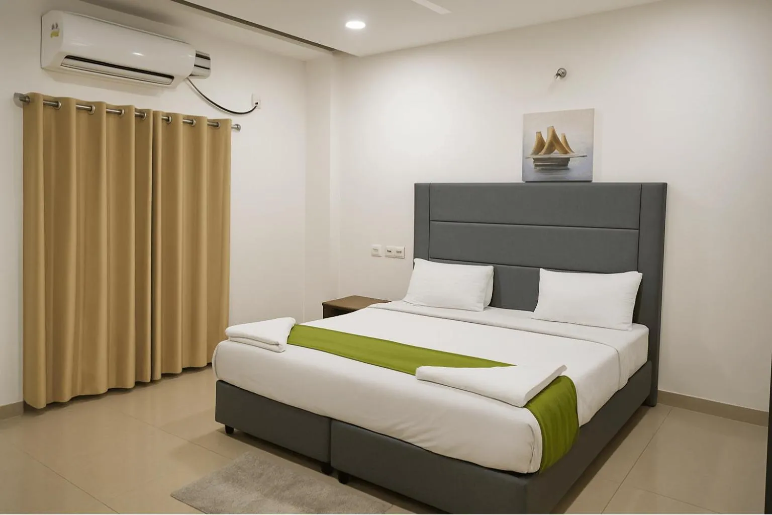 Bedroom, Bed in White Fern Stays Serviced Apartments - Gachibowli