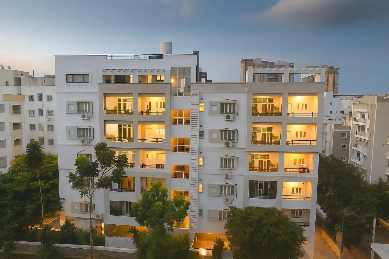 Property building in White Fern Stays Serviced Apartments - Gachibowli