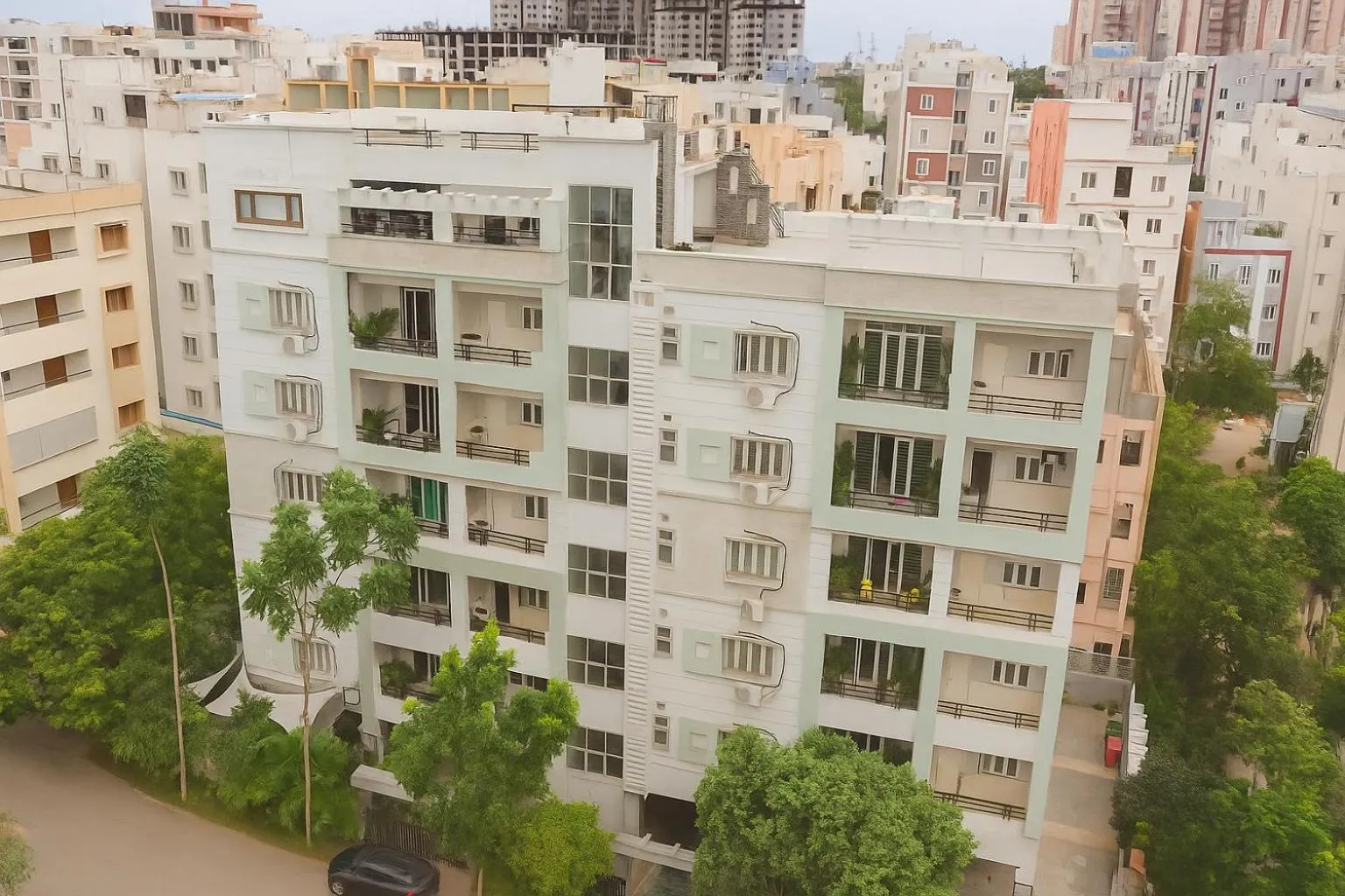 Facade/entrance in White Fern Stays Serviced Apartments - Gachibowli