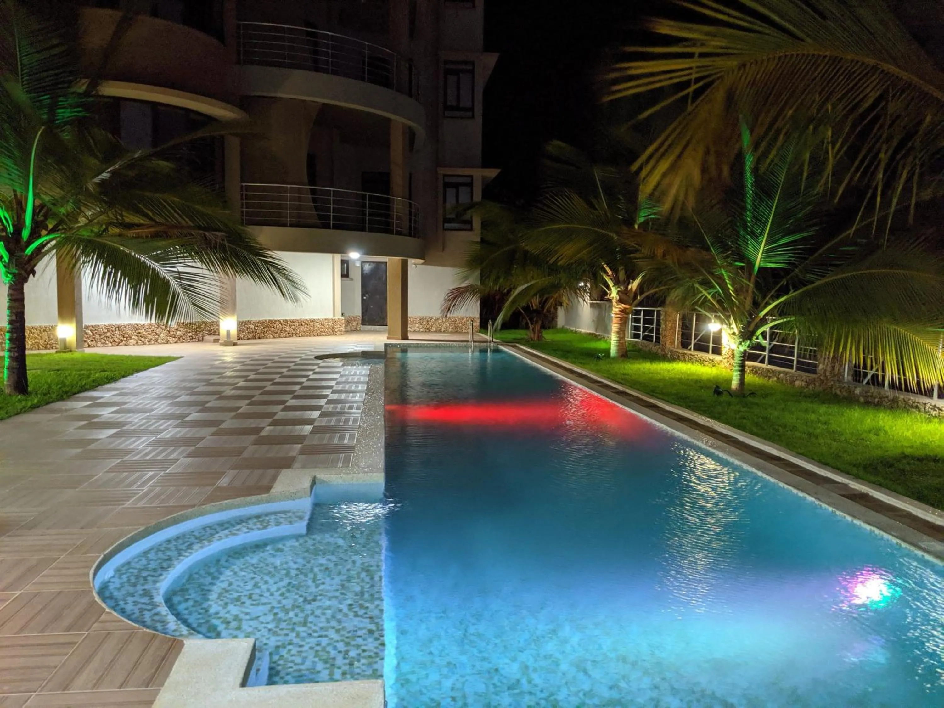 Pool view in English Point Residence Beach Apartments Mombasa