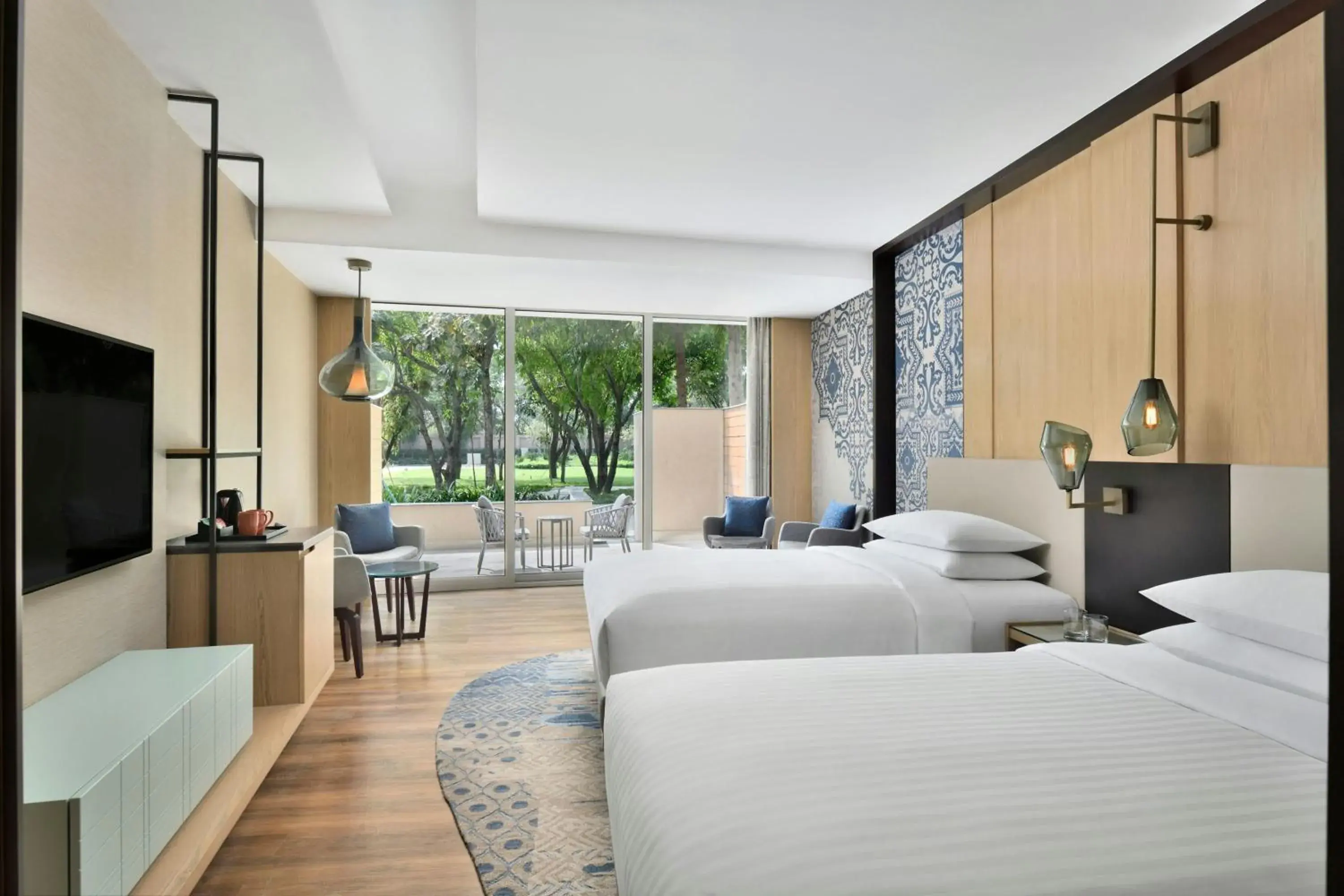 Premium Twin Room with Balcony in Courtyard by Marriott Aravali Resort Premium Twin Room with Balcony in Courtyard by Marriott Aravali Resort