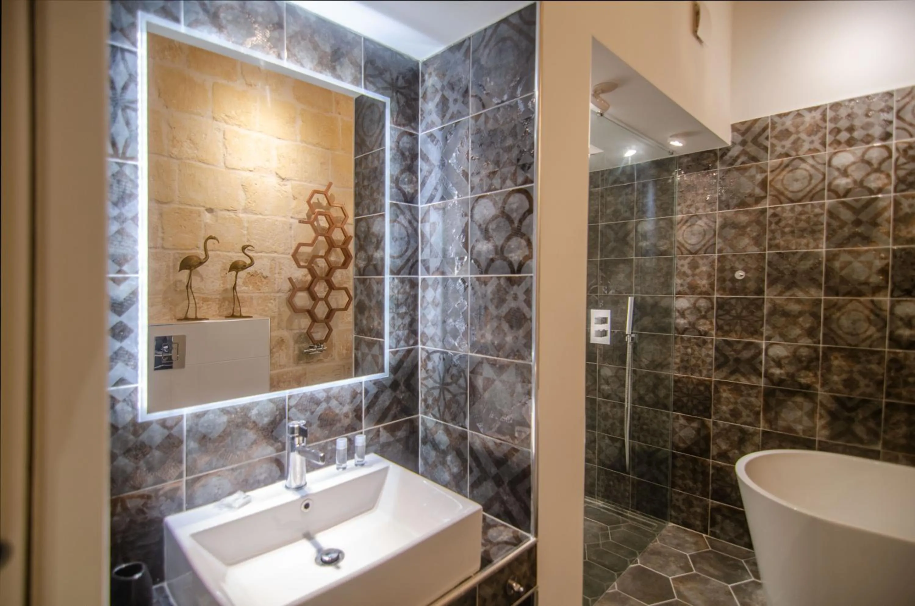 Bathroom in Senglea Suites