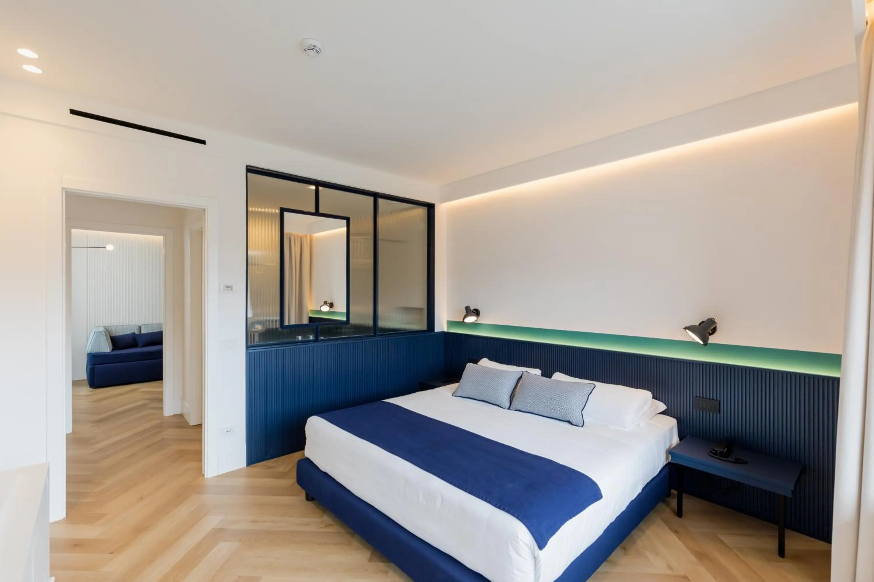 Bed in Grand Hotel Cesare Augusto