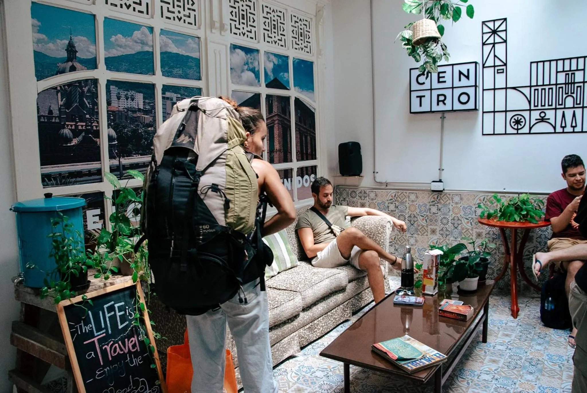Living room in Centro Hostel Medellin
