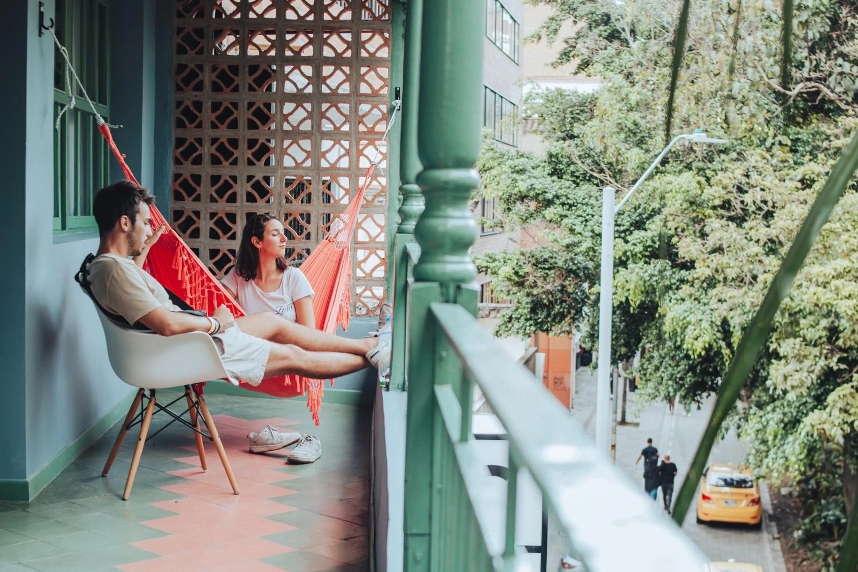 Balcony/Terrace in Centro Hostel Medellin
