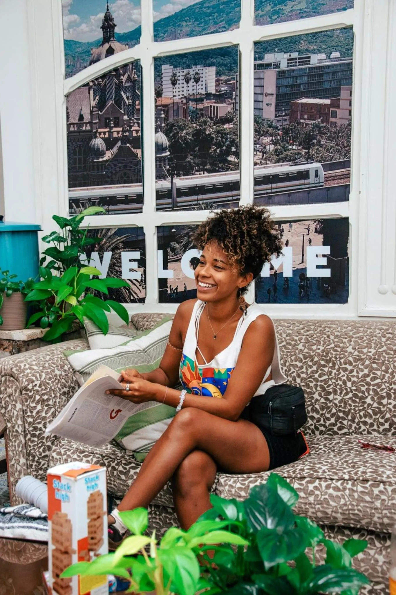 Living room in Centro Hostel Medellin