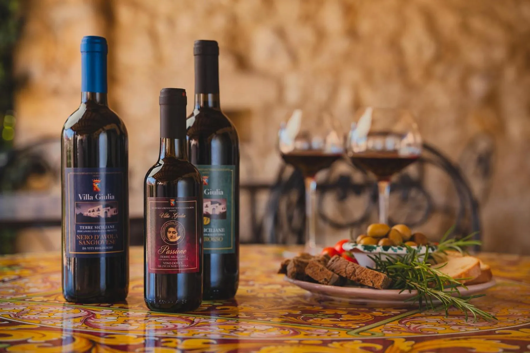 Alcoholic drinks in Hotel Villa Giulia