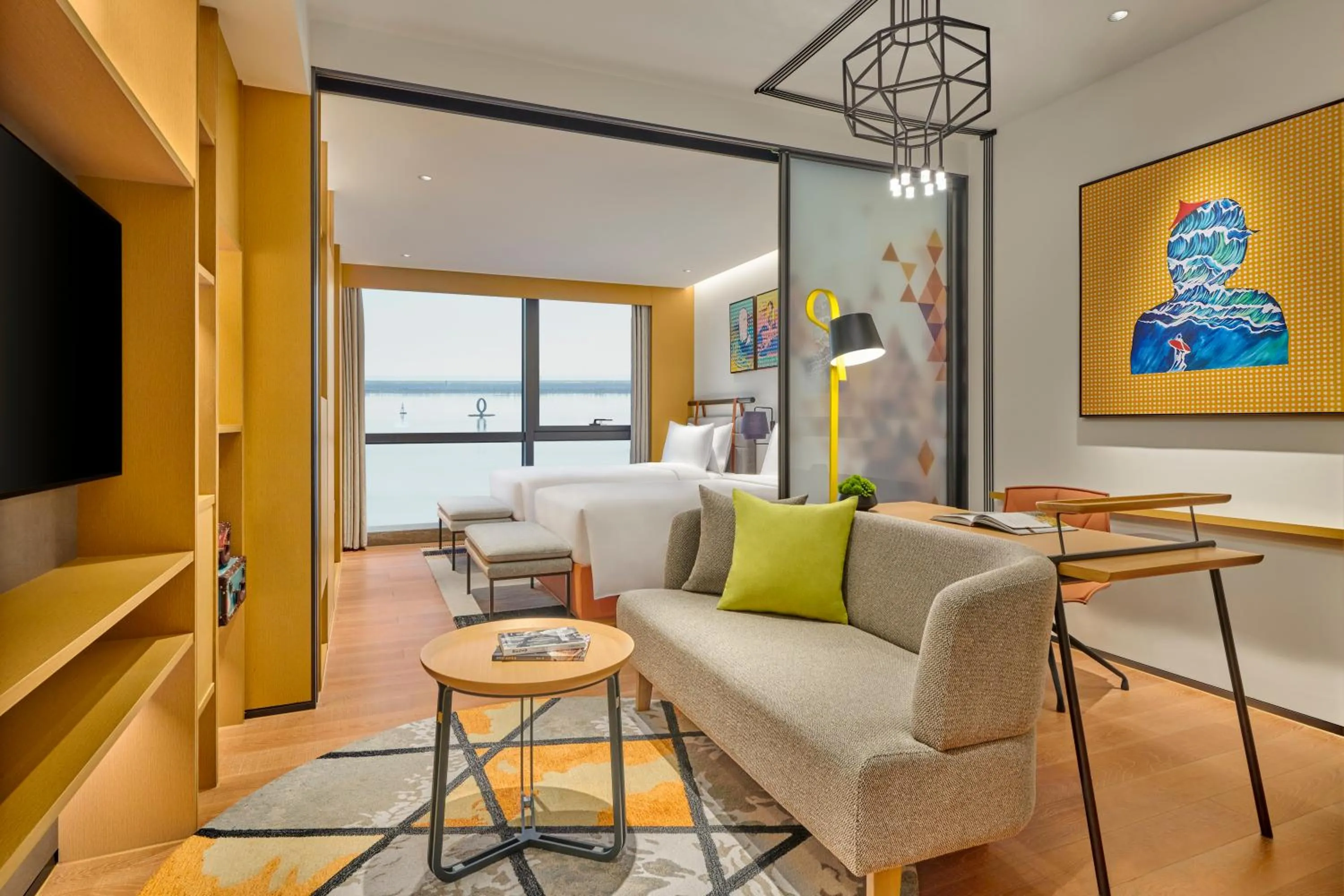 Seating area in Artyzen Habitat Lingang Shanghai