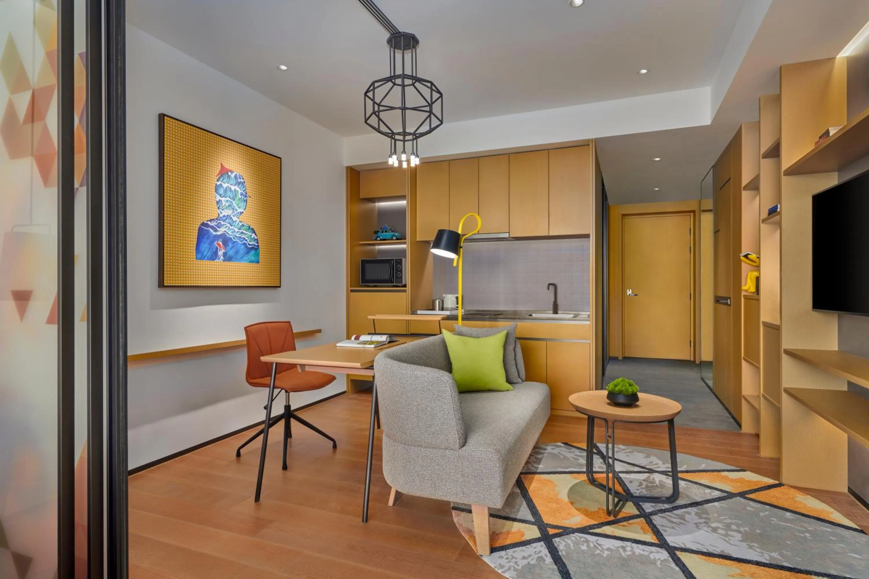 Living room in Artyzen Habitat Lingang Shanghai