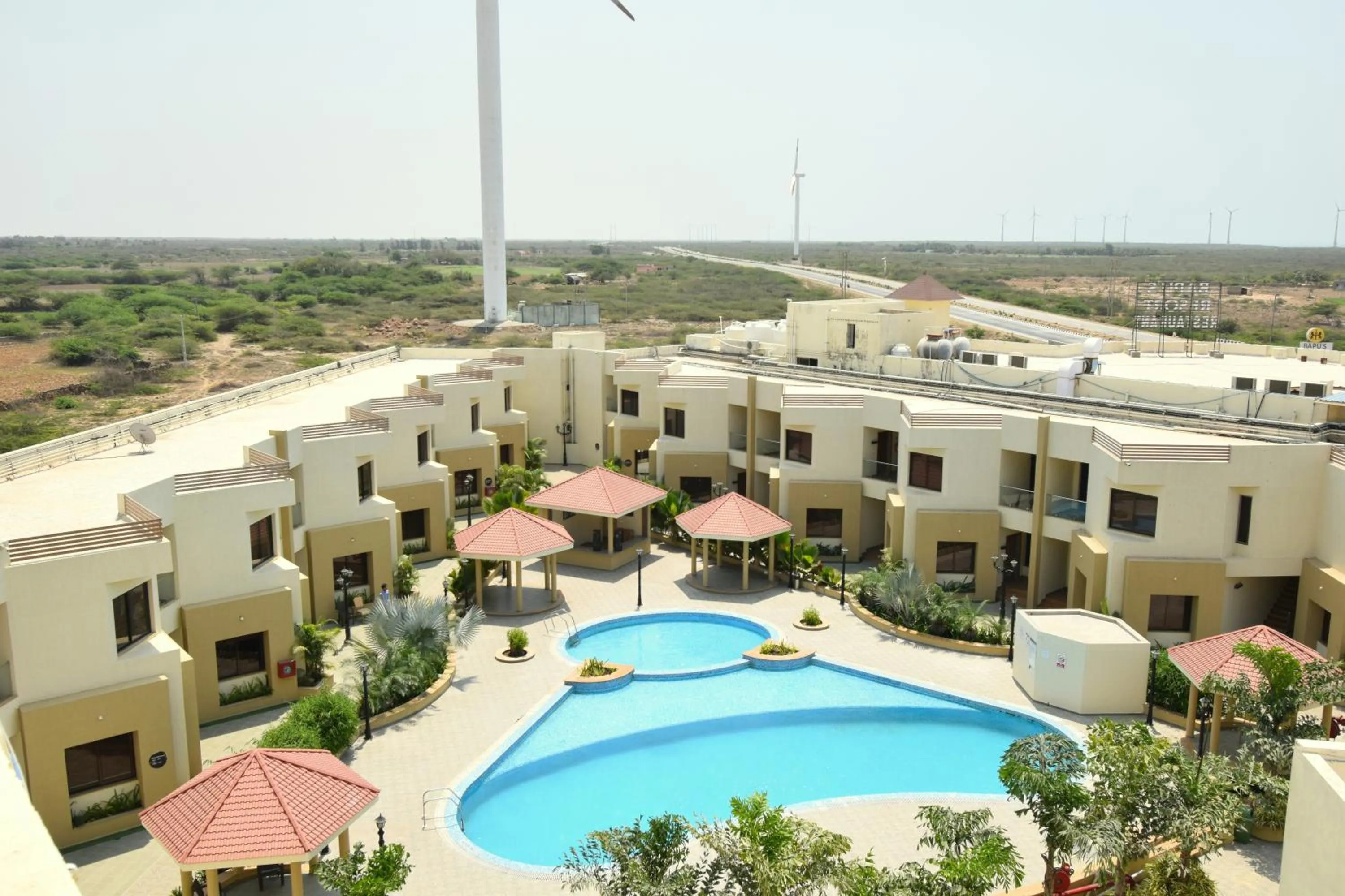 Pool view in Bapu's Resort, Dwarka