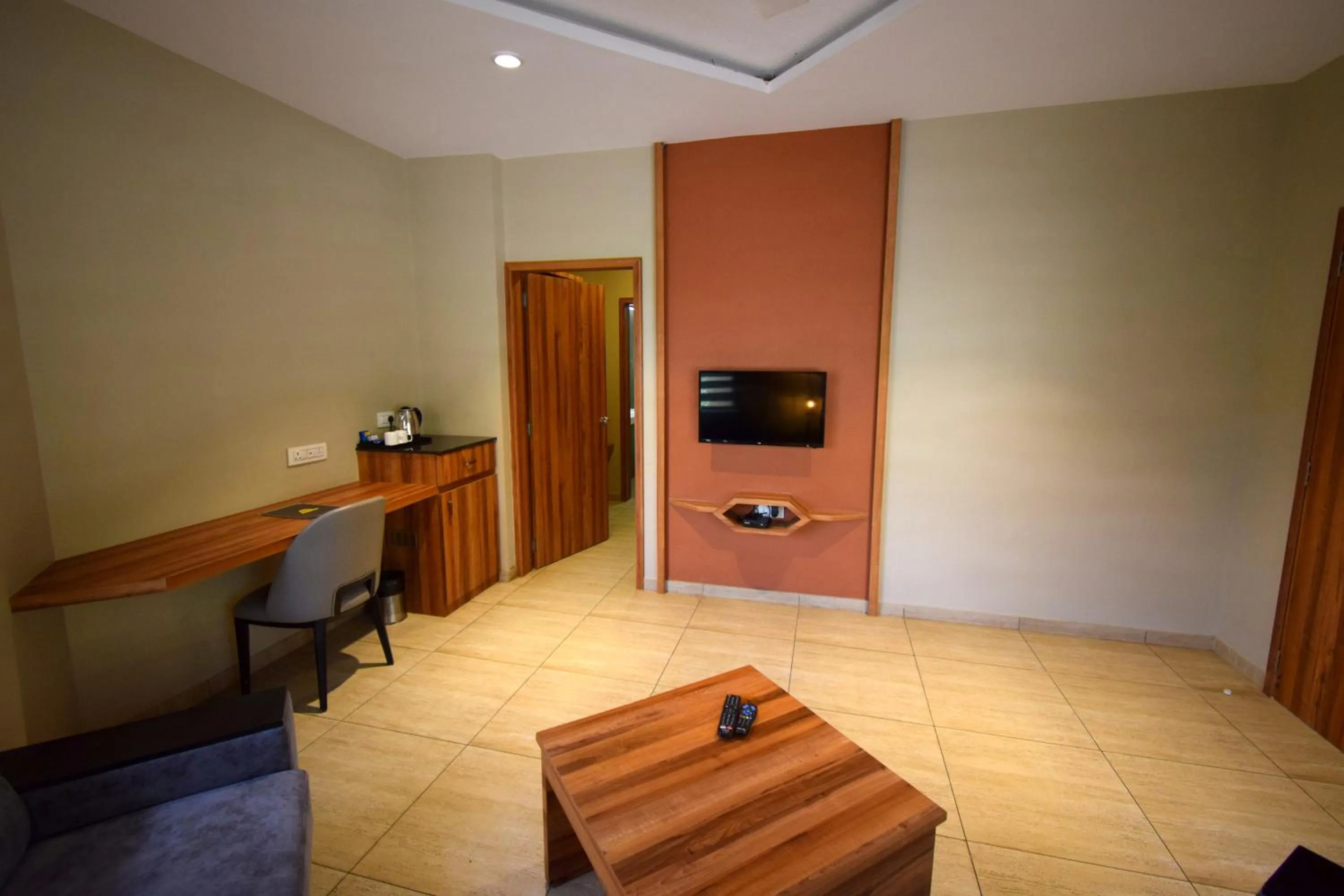 Seating area in Bapu's Resort, Dwarka