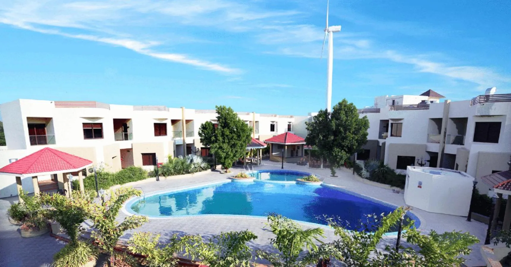 Swimming pool in Bapu's Resort, Dwarka