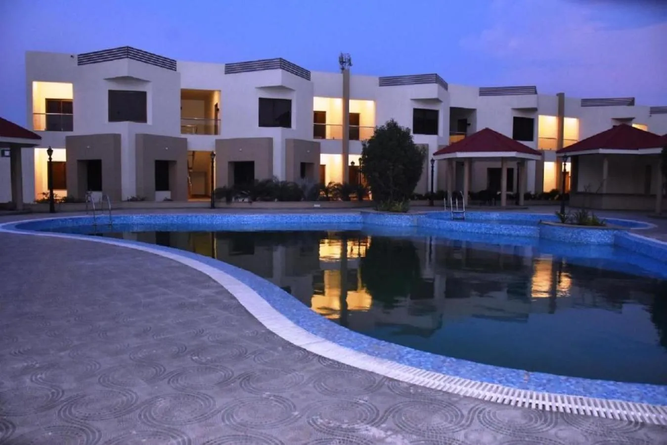 Swimming pool in Bapu's Resort, Dwarka