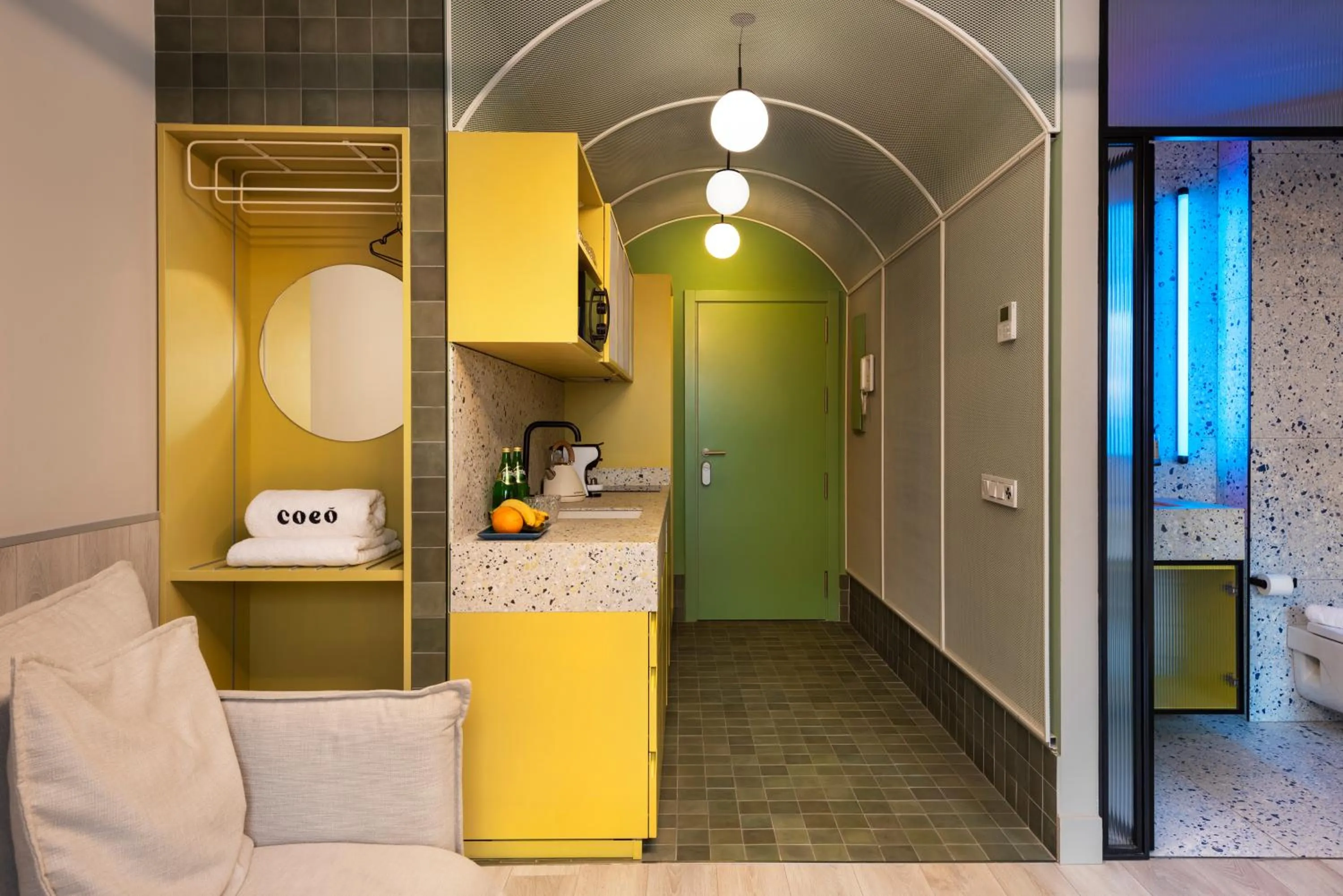 Living room in Coeo Peña Design Apartments