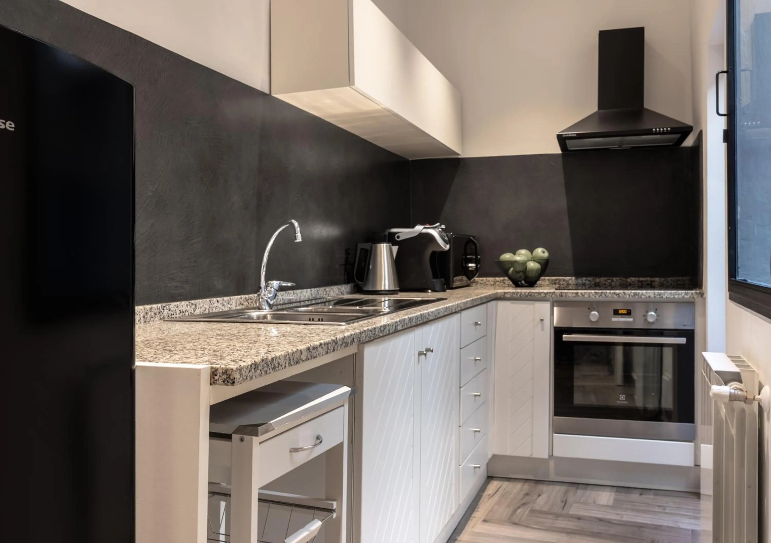 Kitchen or kitchenette in Globus Urban Hotel