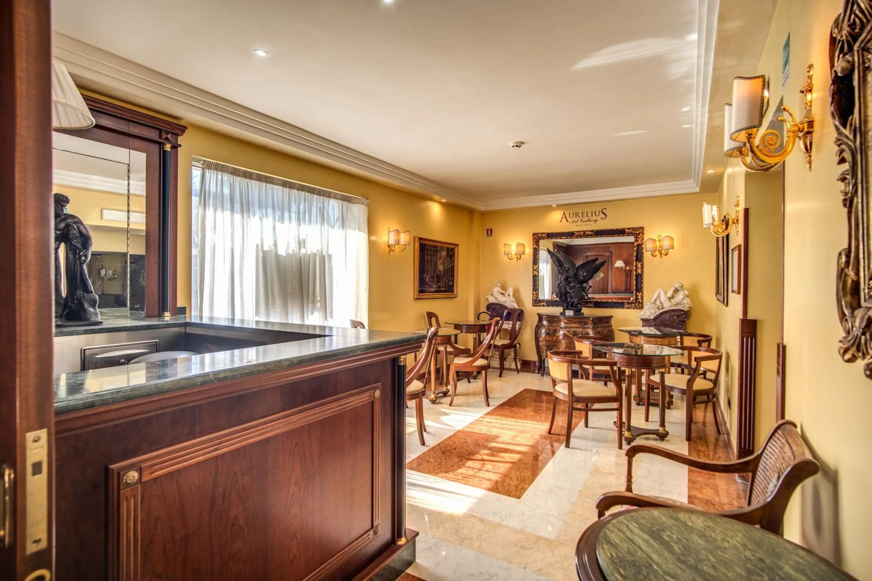 Seating area in Hotel Aurelius