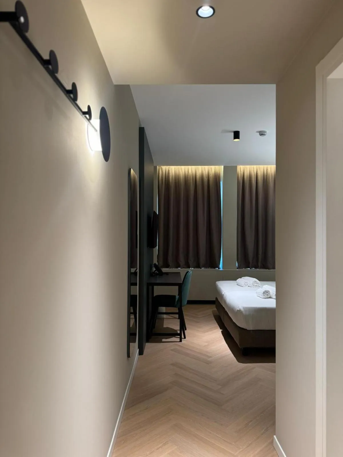 Bed in Hotel Vitruvio