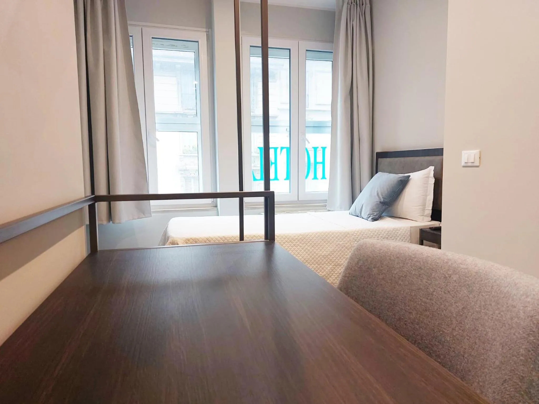 Bed in Hotel Vitruvio