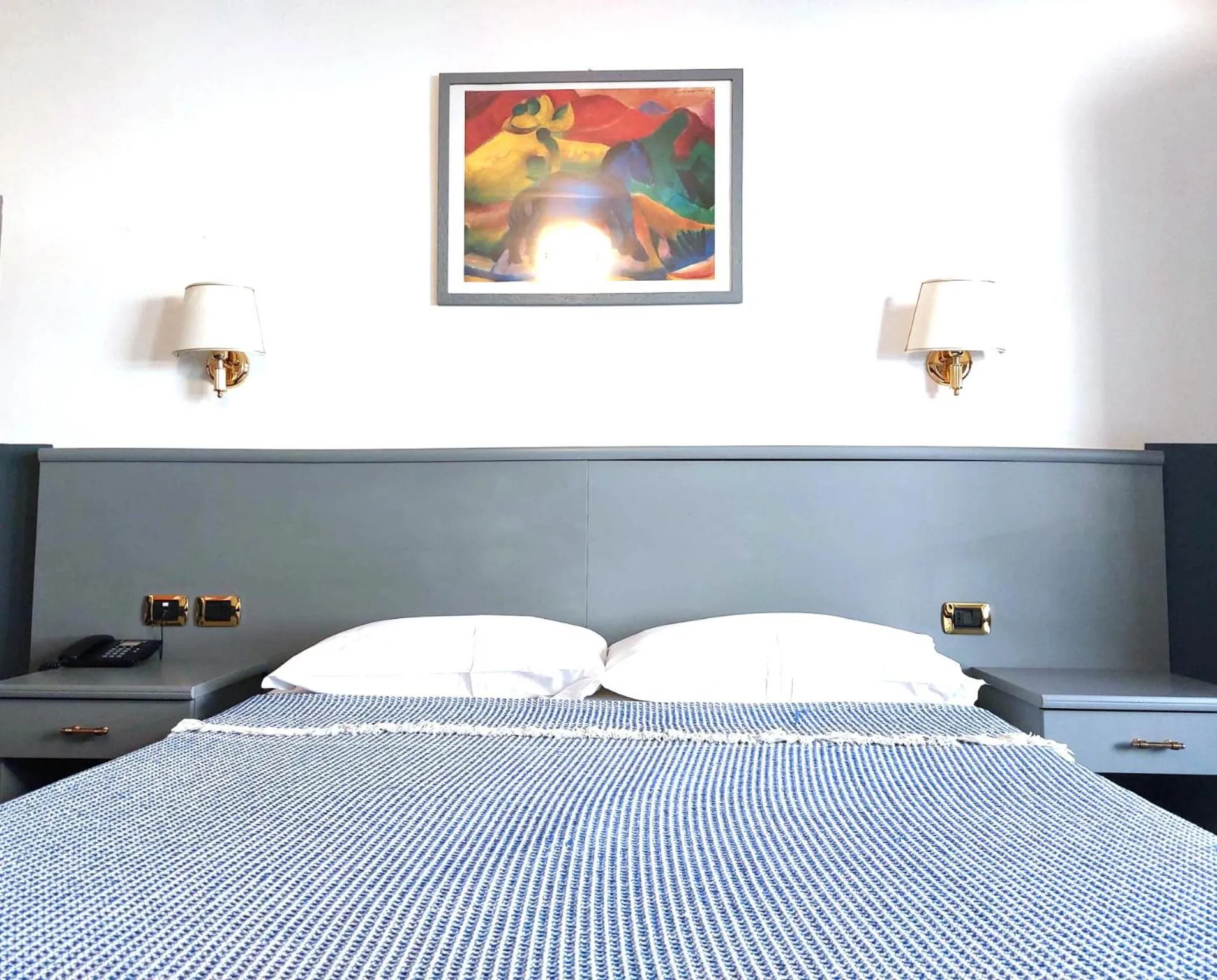 Bed in Hotel Vitruvio