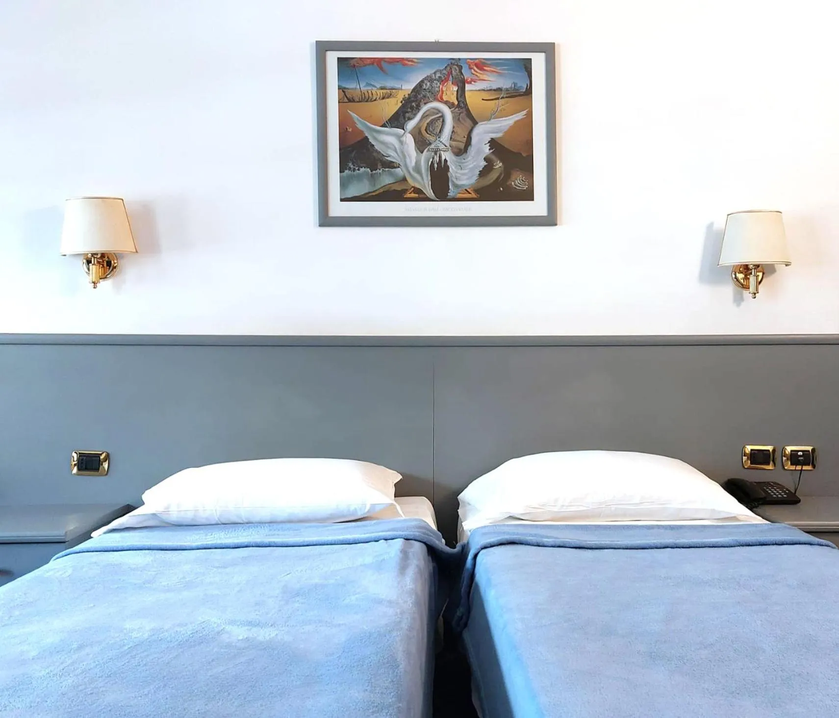 Bed in Hotel Vitruvio