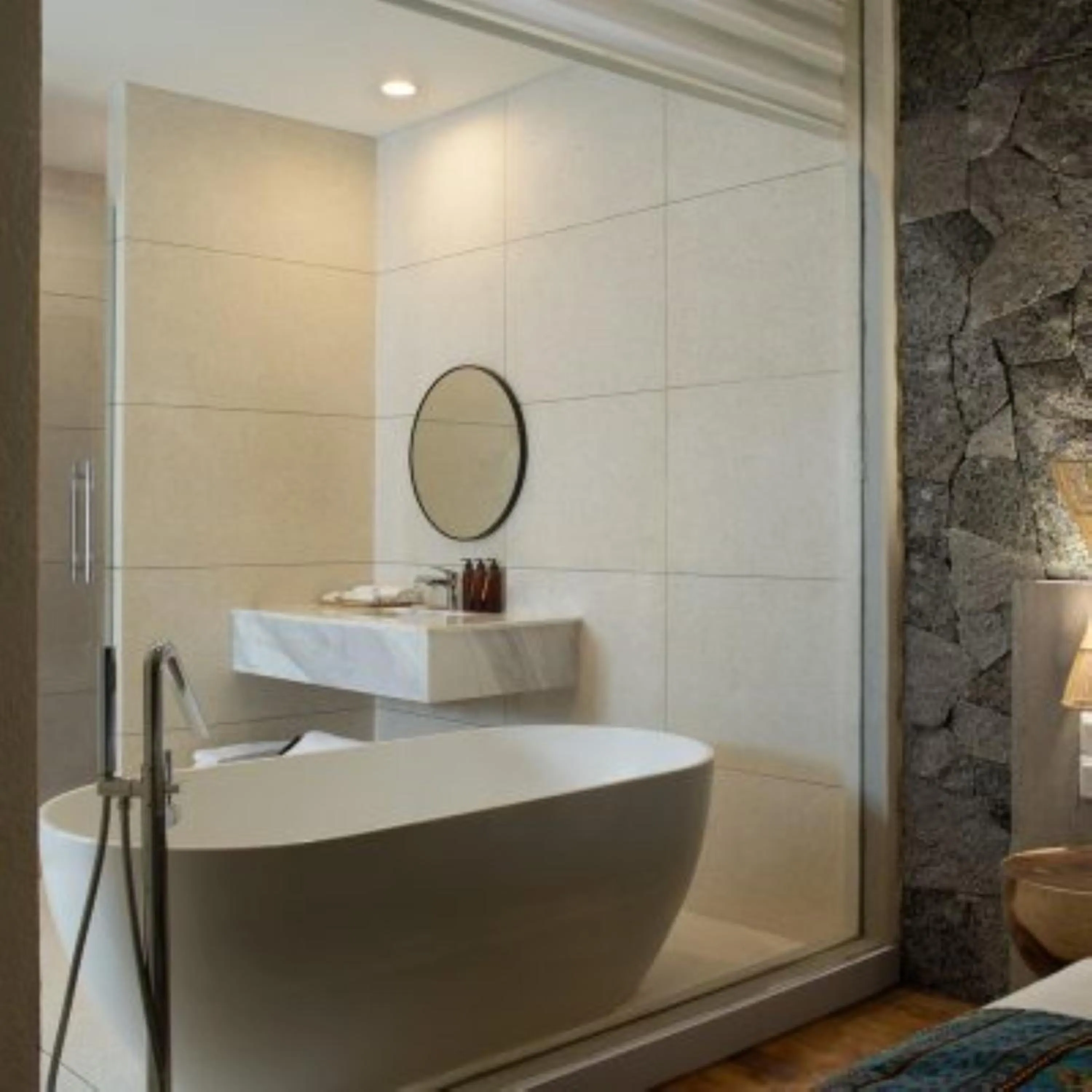 Bathroom in Adiwana Jelita Sejuba Natuna