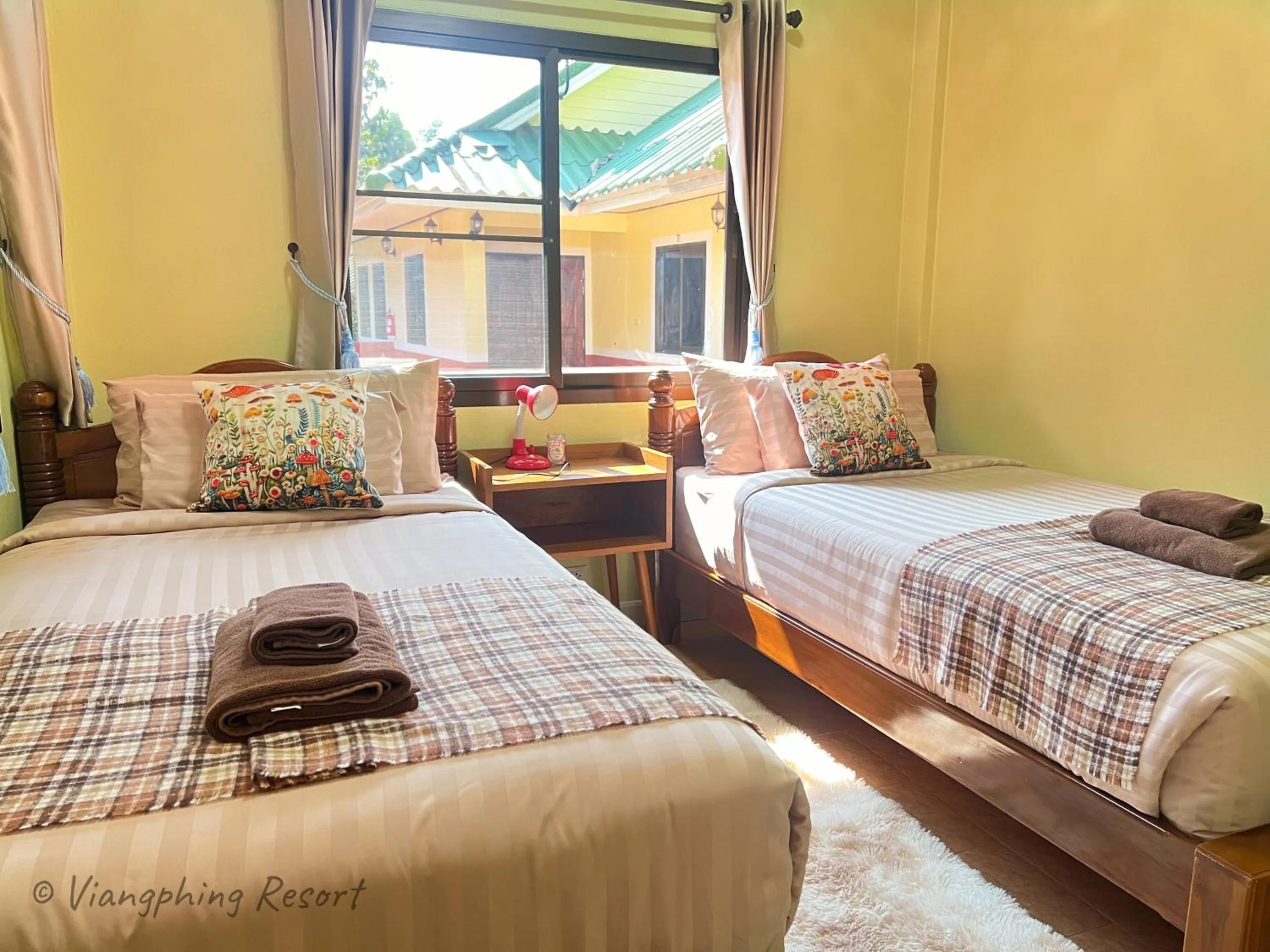 Bed in ViangPhing Resort