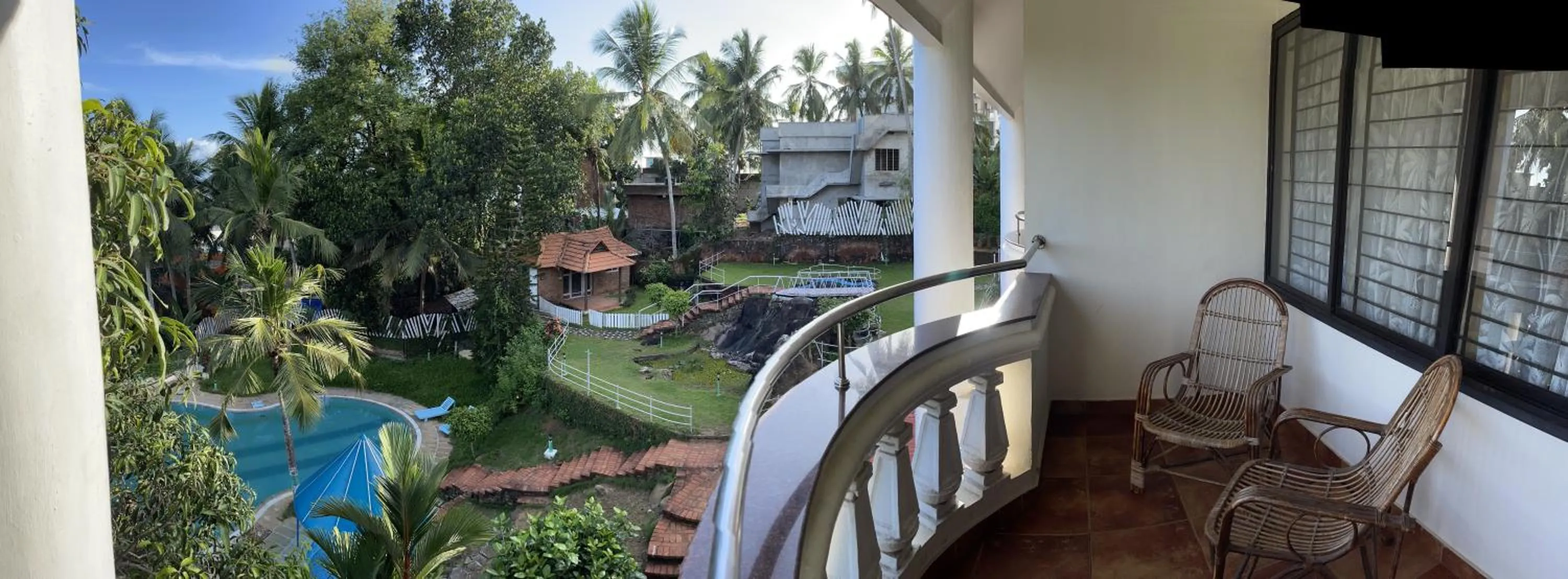 Pool view in Swagath Holiday Resort