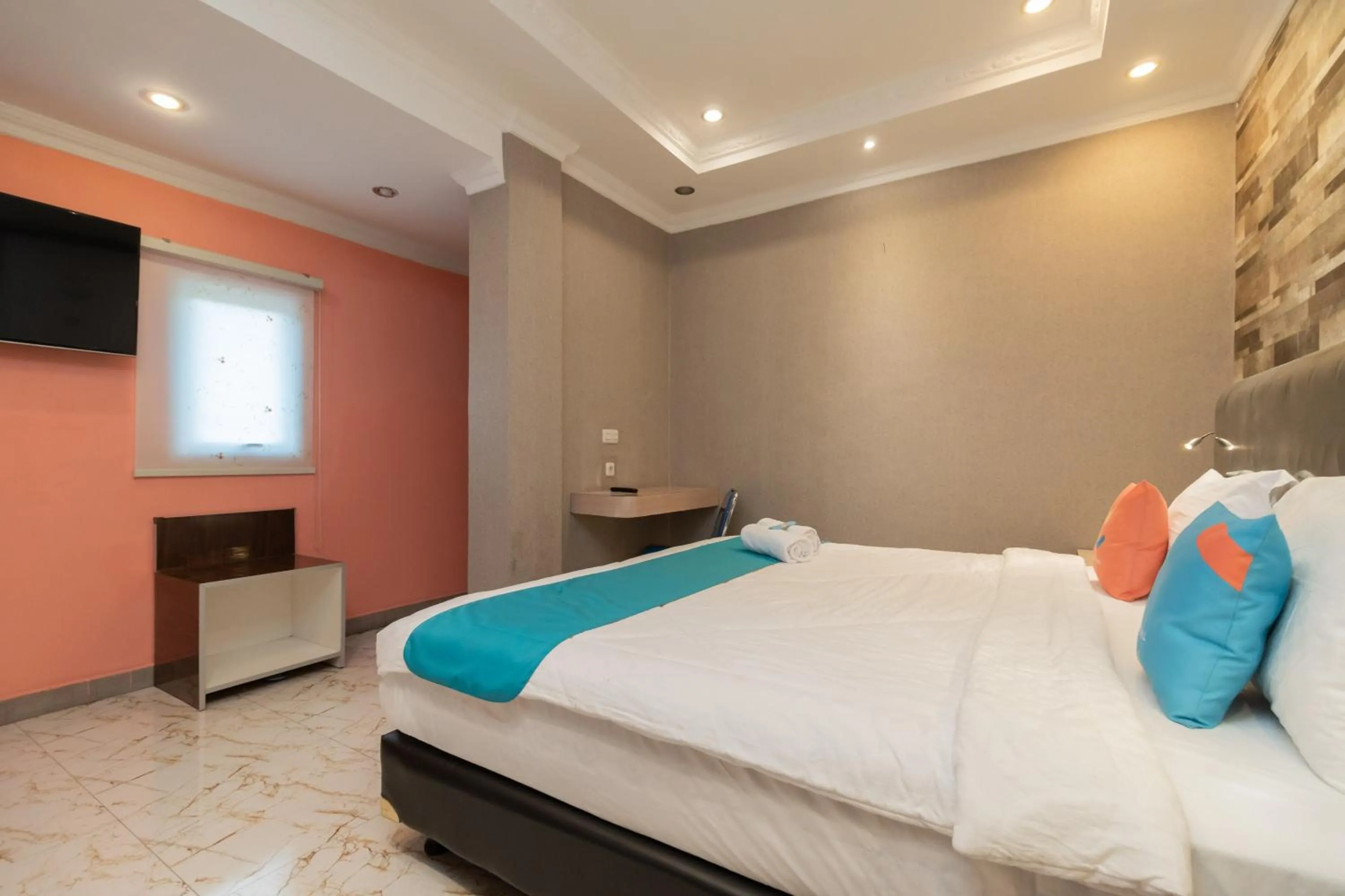 Bedroom, Bed in Sans Hotel Beauty Palembang