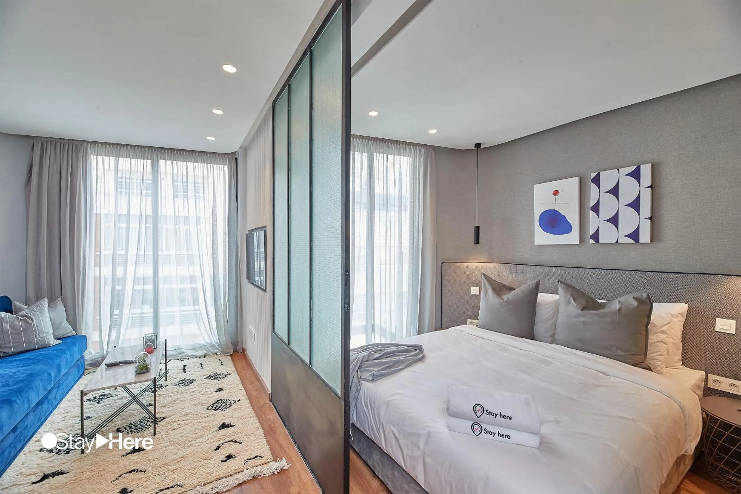 Bed in Stayhere Casablanca - Palmier - Executive Residence