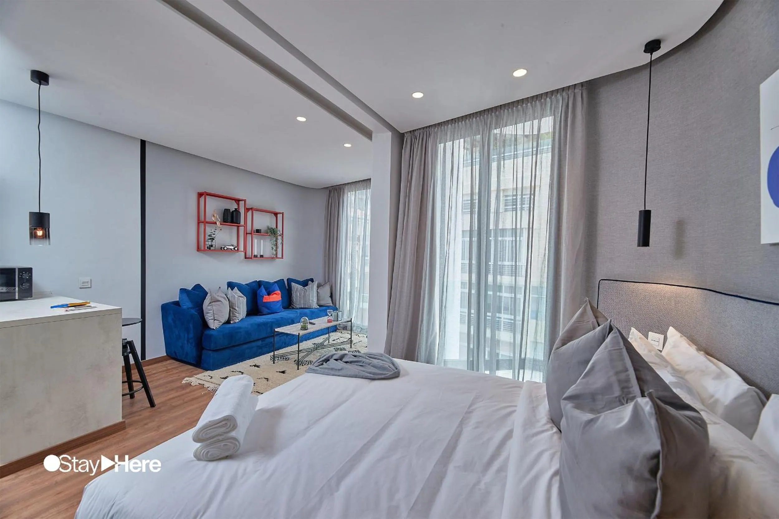 Bed in Stayhere Casablanca - Palmier - Executive Residence