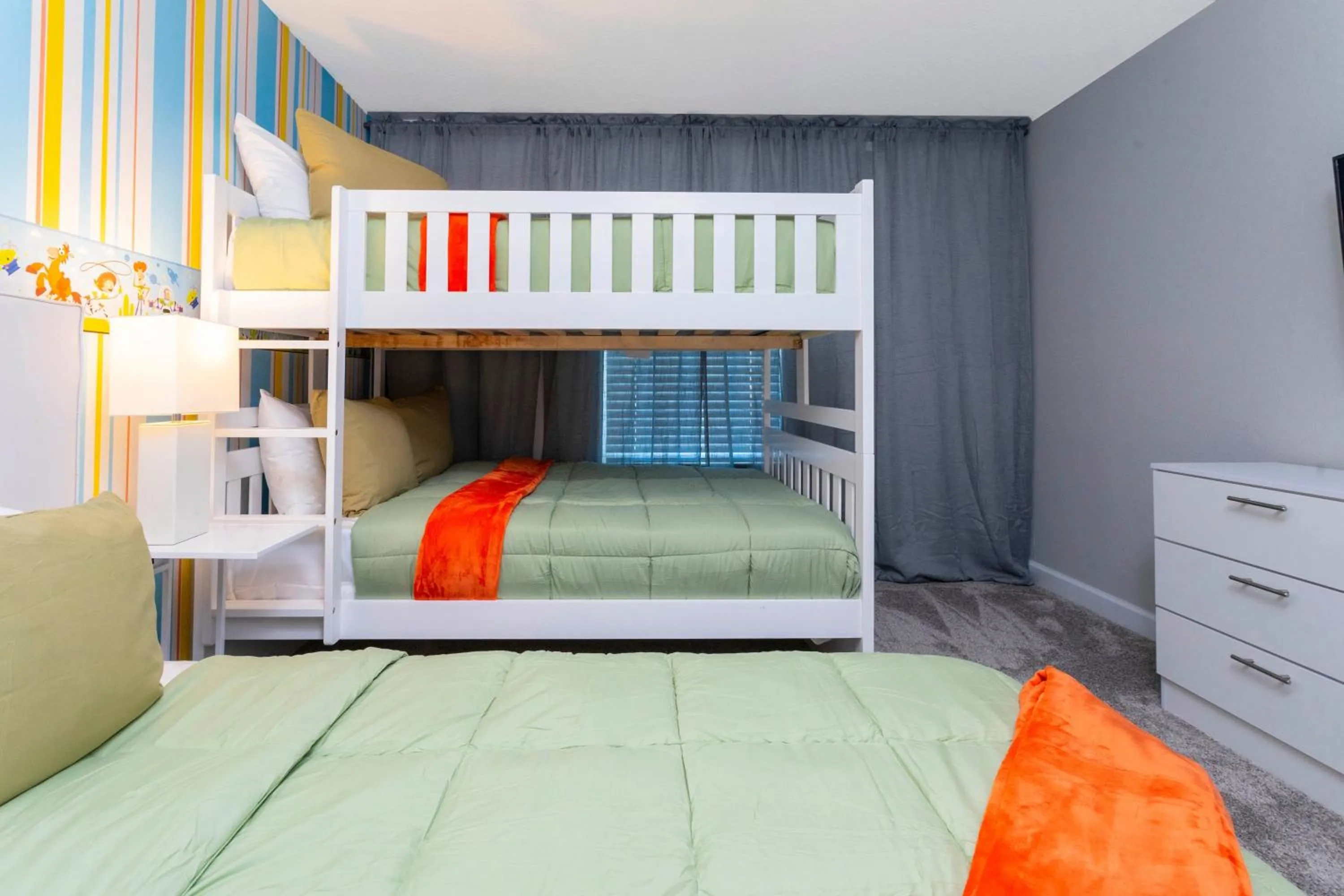 Bed in Gorgeous 4 Bd Close to Disney w/ Pool @ Storey Lake Resort 4245