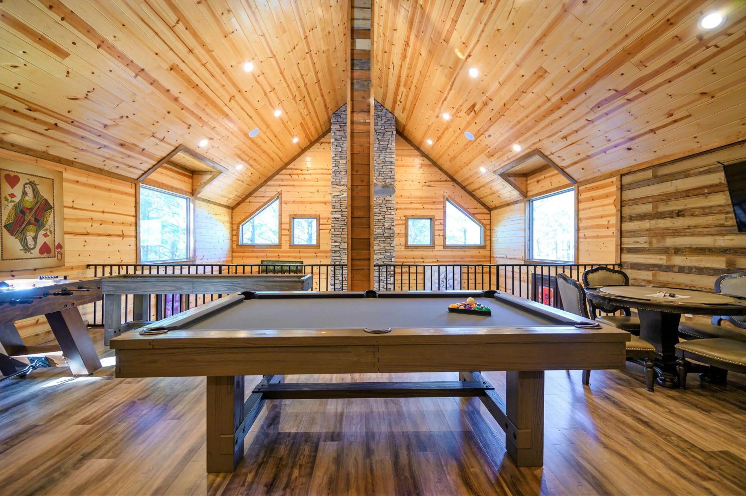 Billiard in The Nomi Lodge - Sleeps 28 - Gorgeous Rustic Cabin, Centrally Located, Tons of Amenities