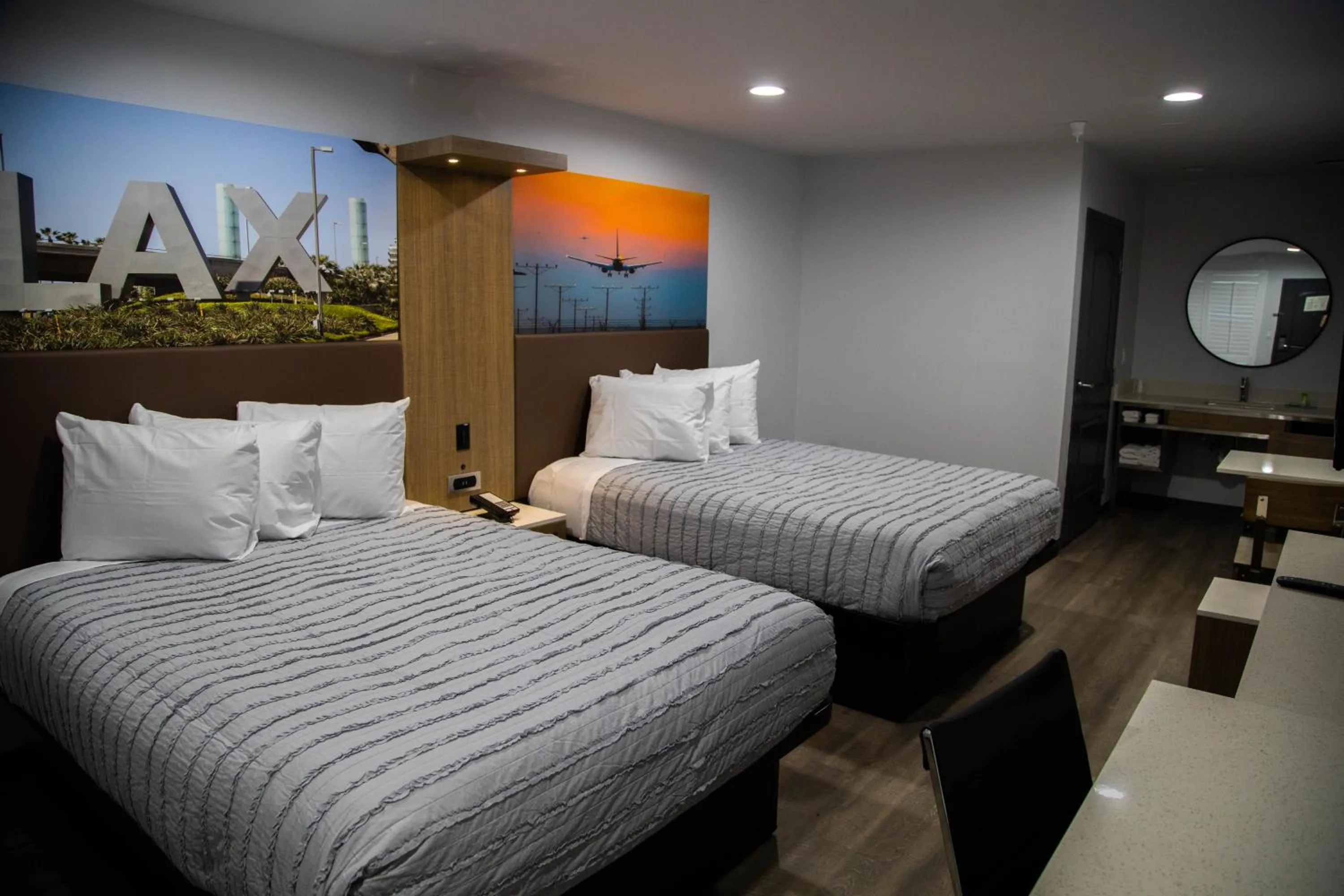 Bed in Pico Rivera Inn and Suites