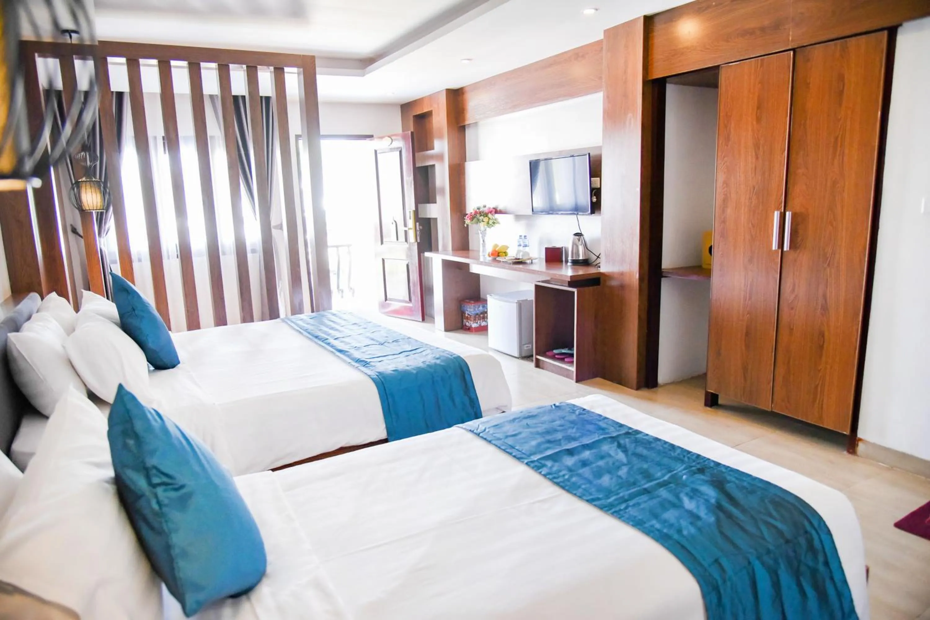 Bed in Vang Vieng Diamond Resort