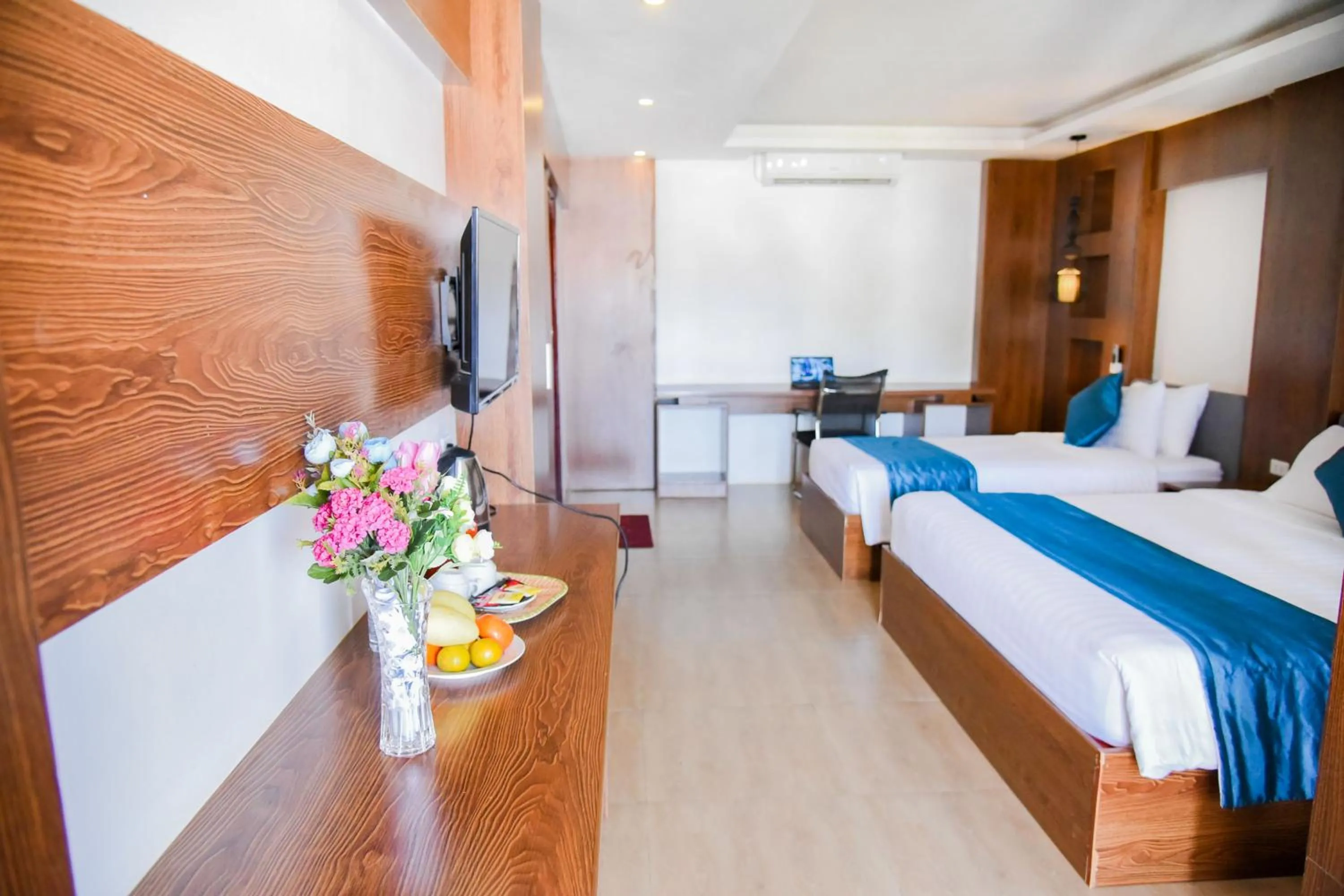 Bed in Vang Vieng Diamond Resort