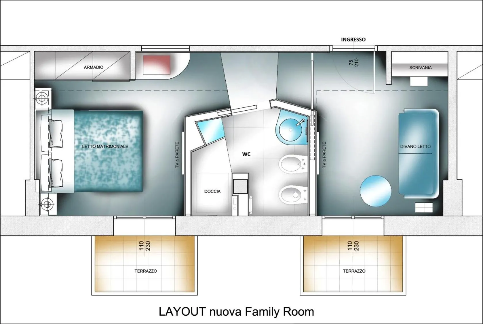 Floor plan in Hotel Ca' Di Valle