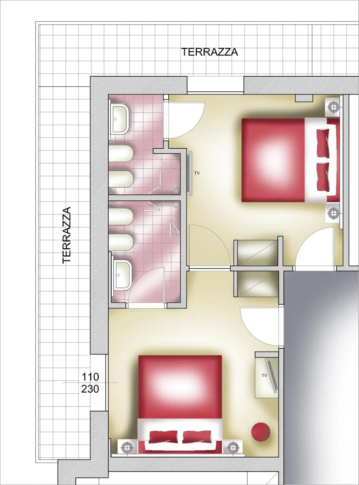 Floor plan in Hotel Ca' Di Valle