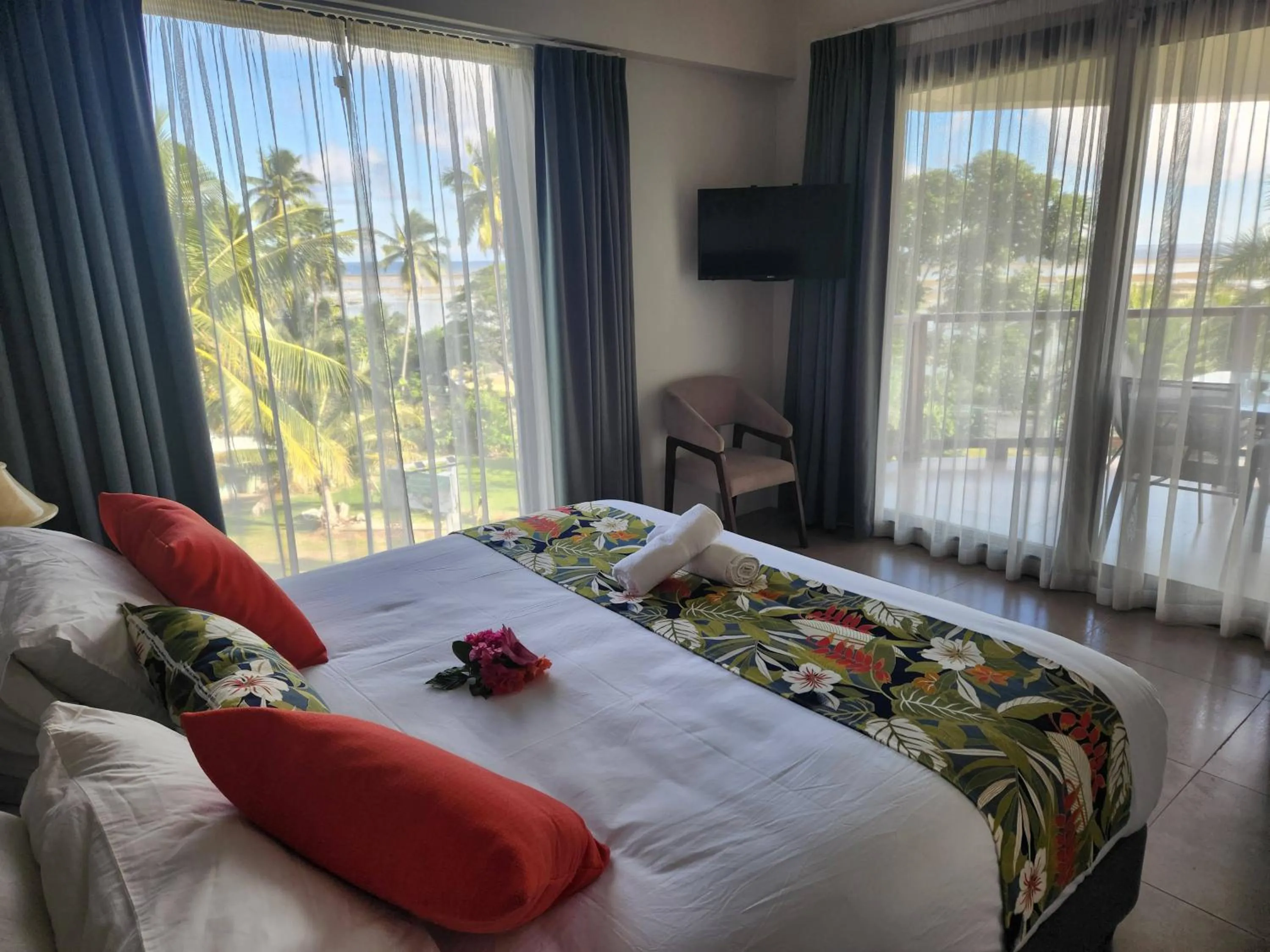 Bed in Ramada Suites By Wyndham Seafront Coral Coast