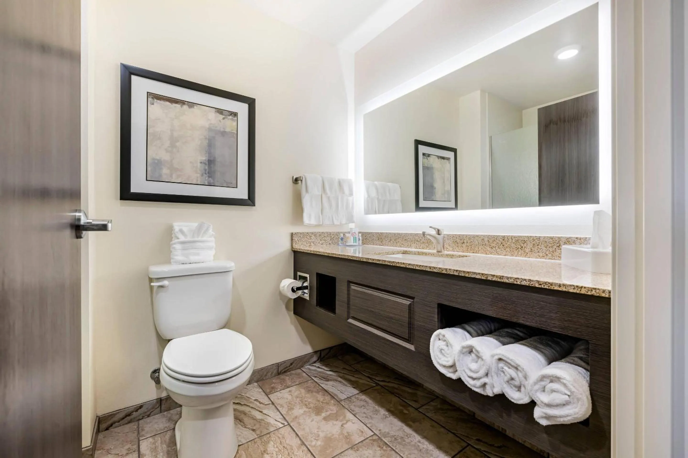 Bedroom in Comfort Inn & Suites Medina NY near Erie Canal