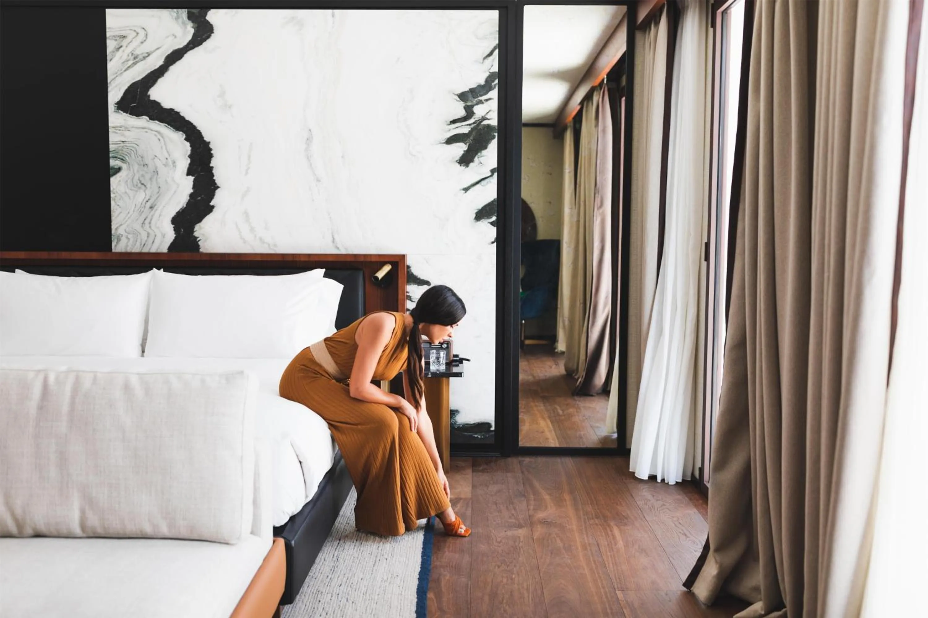 Bed in Thompson Madrid, by Hyatt