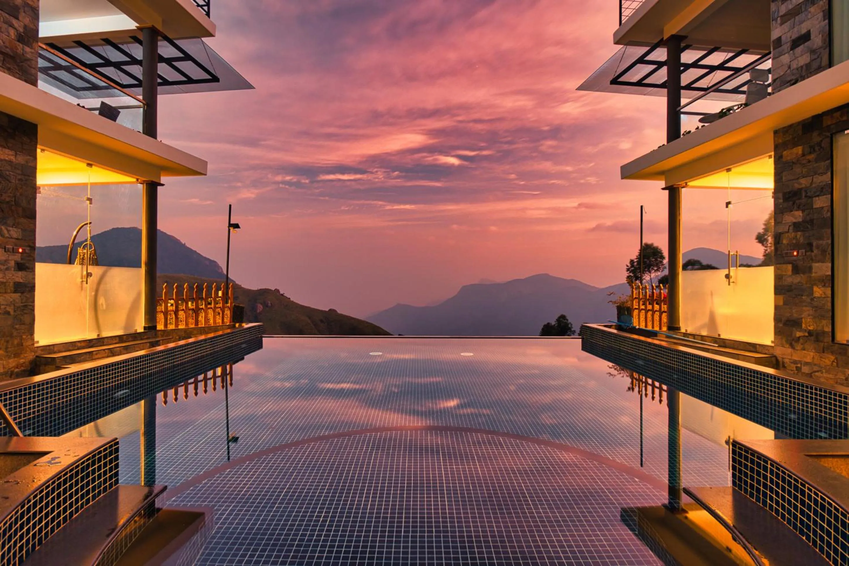 Pool view in Chandys Drizzle Drops - Munnar Top Station