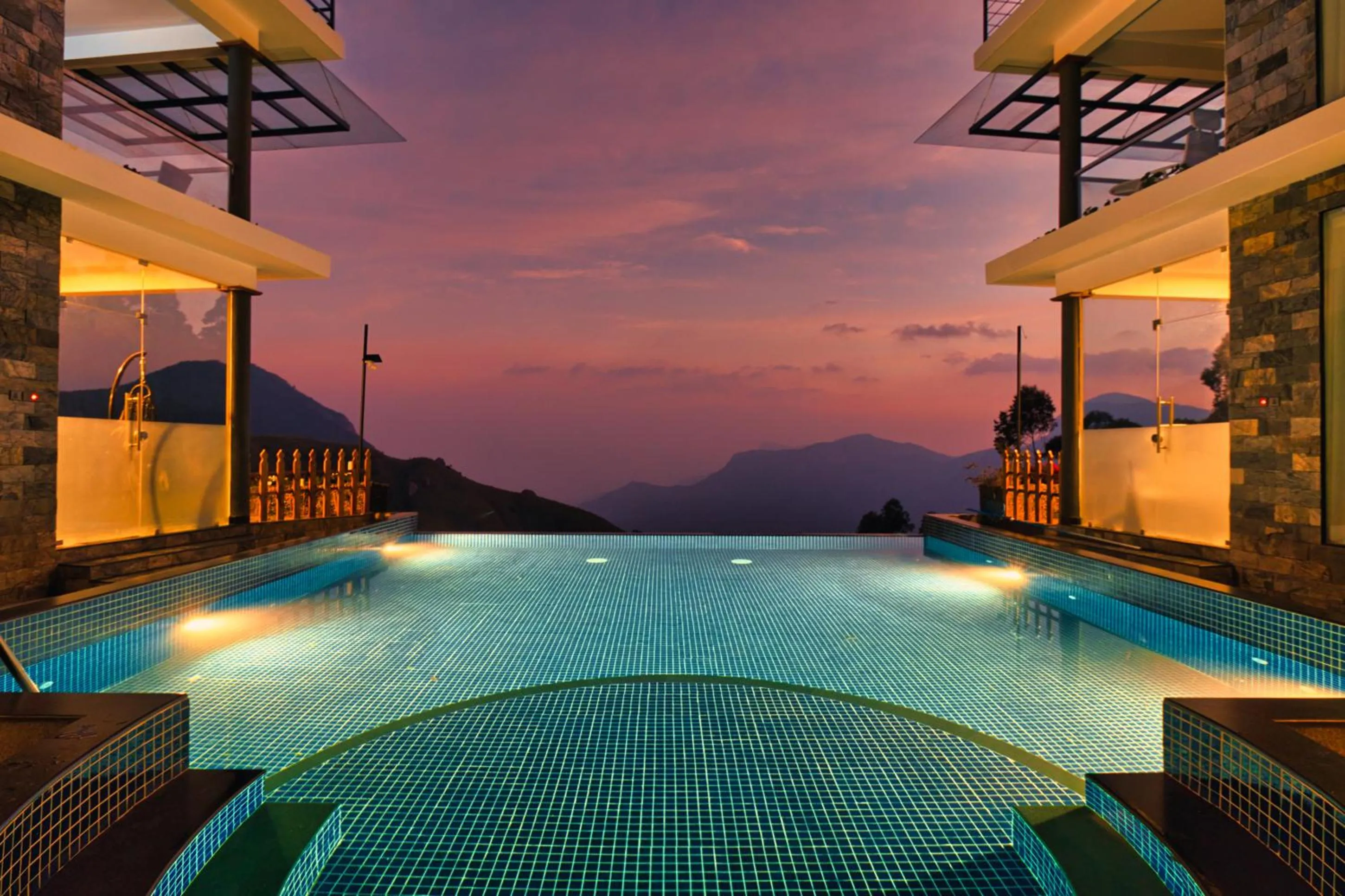 Pool view in Chandys Drizzle Drops - Munnar Top Station