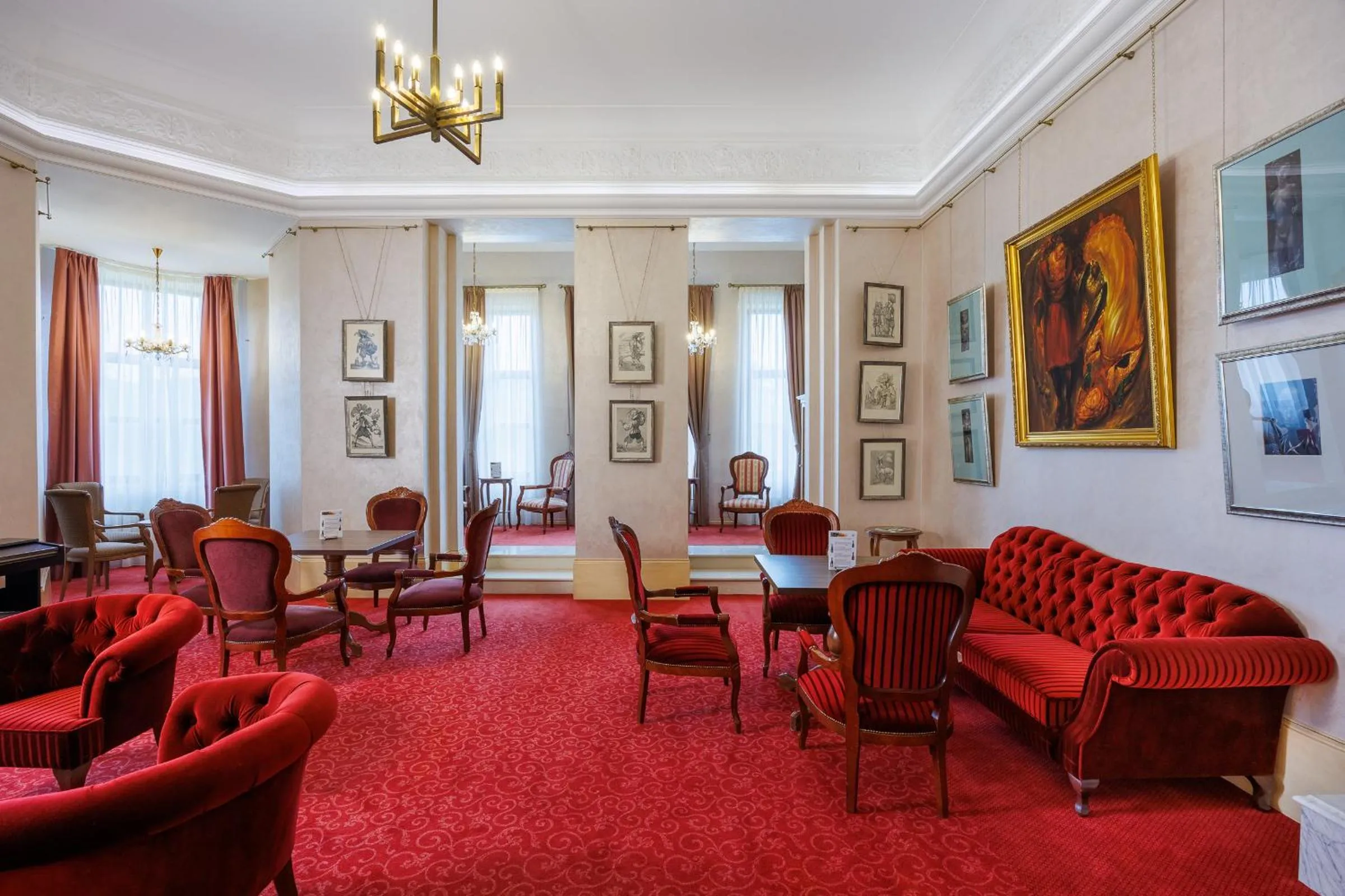 Seating area in Hotel Château Cihelny