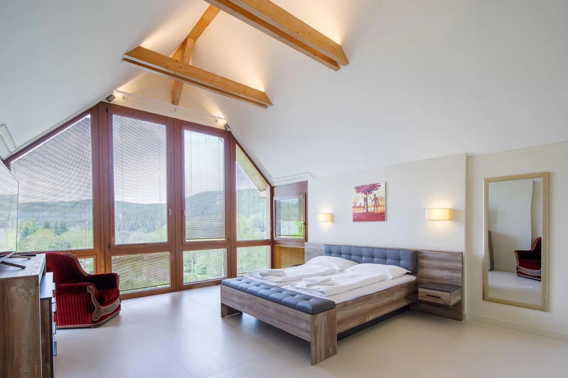 Bed in Hotel Château Cihelny