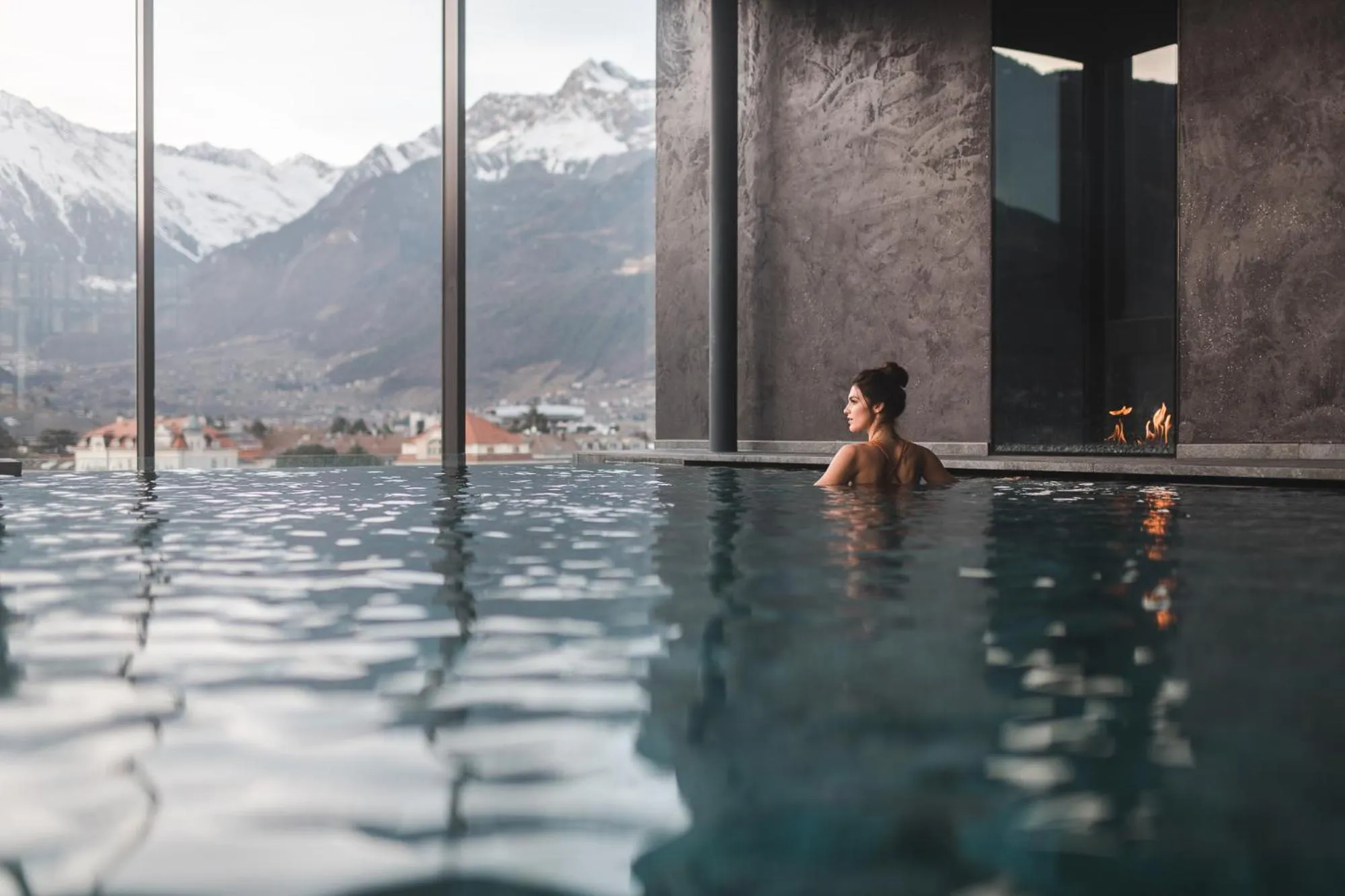 Mountain view in Hotel Therme Meran - Terme Merano