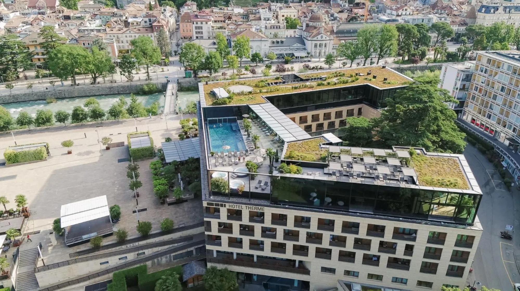 Bird's eye view in Hotel Therme Meran - Terme Merano