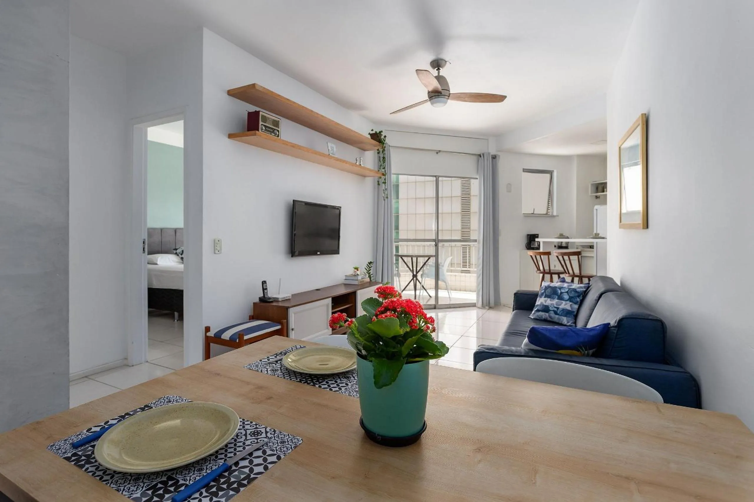 Living room in Rental Home Barra Palace Vista para o mar