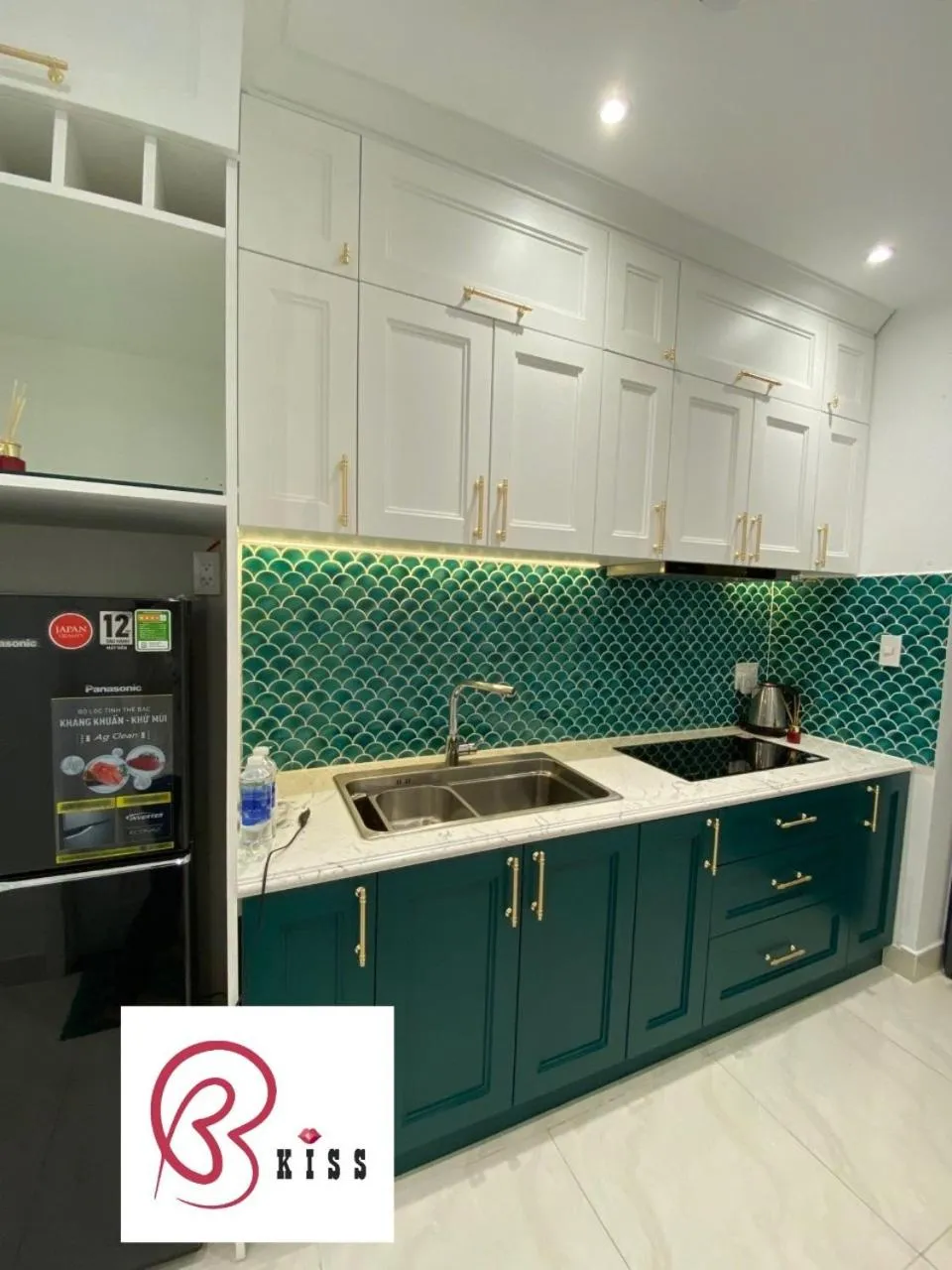 stove in BBKISS Apartments & Hotel