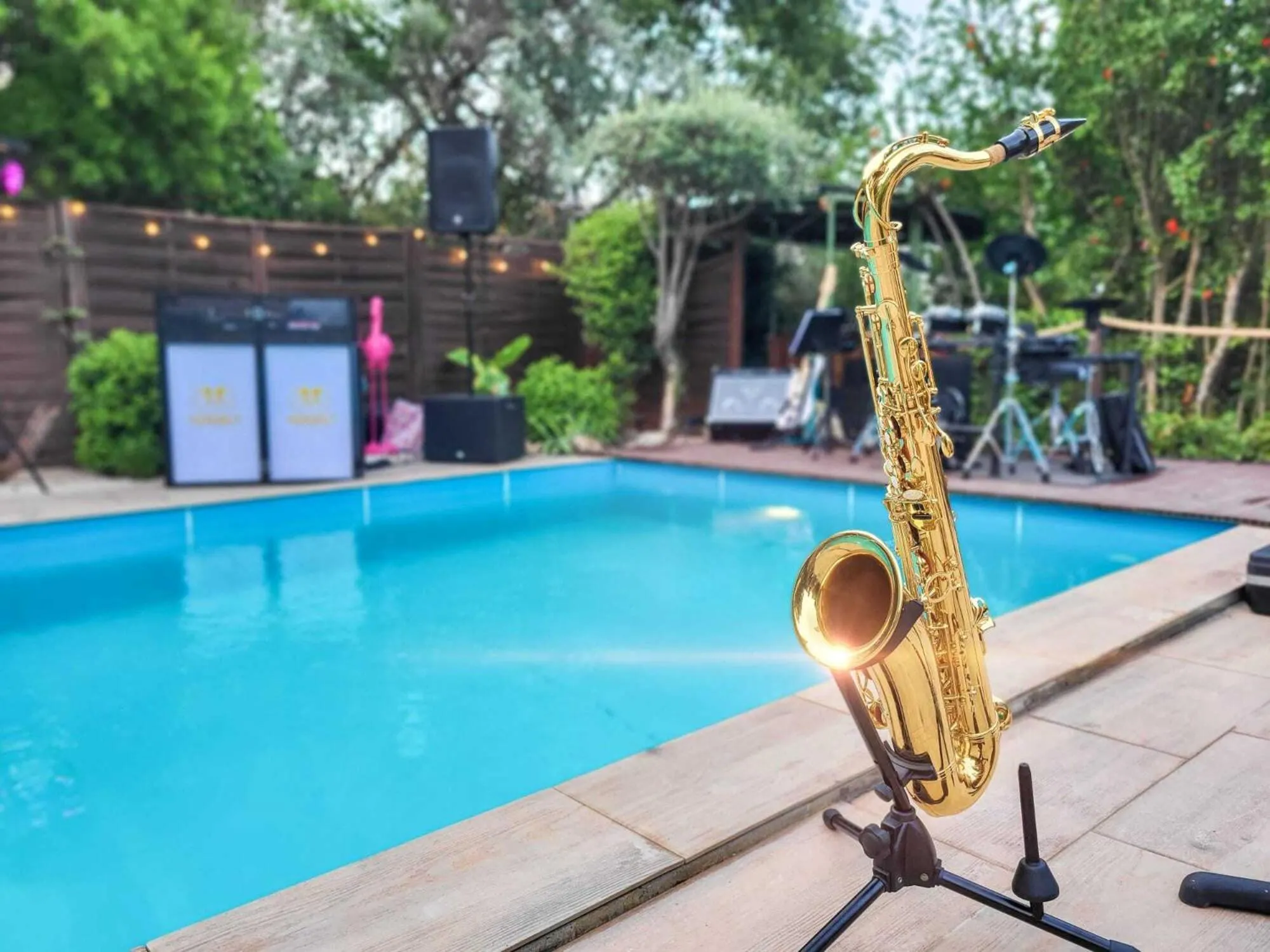 Pool view in La Villa Tosca